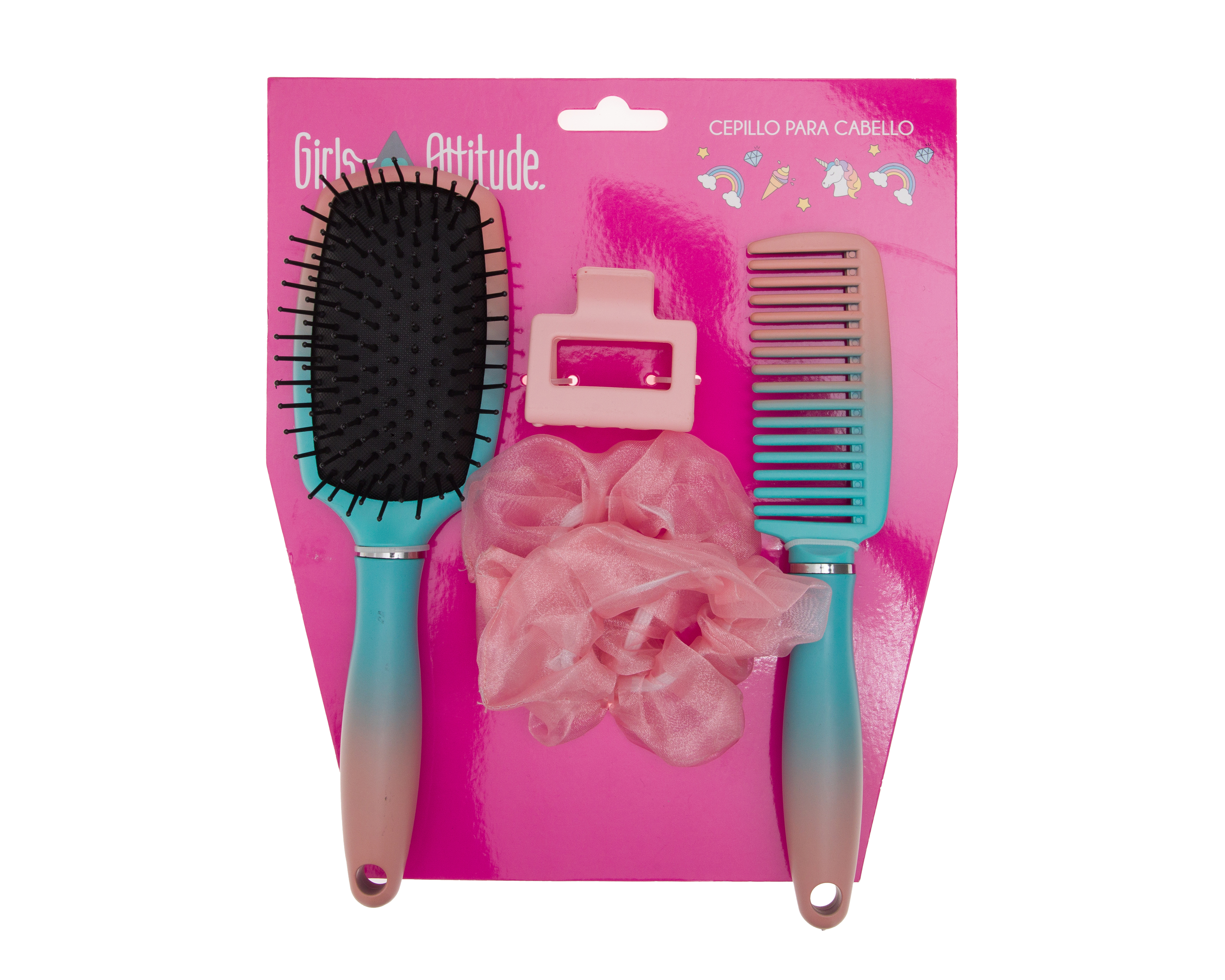Foto 3 pulgar | Foto 1 | Cepillo para Cabello Girls Attitude 4 Piezas