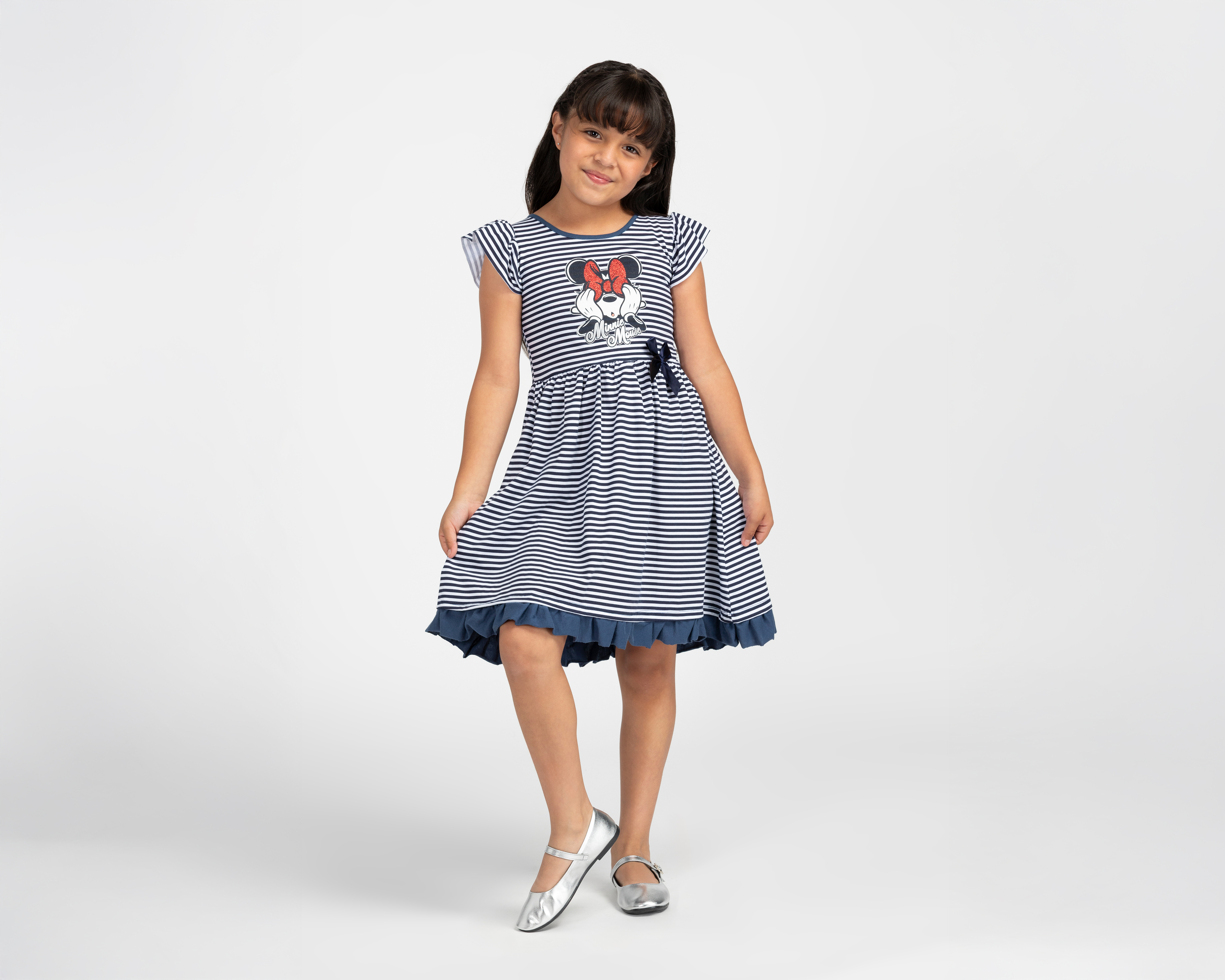 Foto 2 pulgar | Foto 1 | Vestido Azul con Blanco Disney Minnie Mouse para Niña