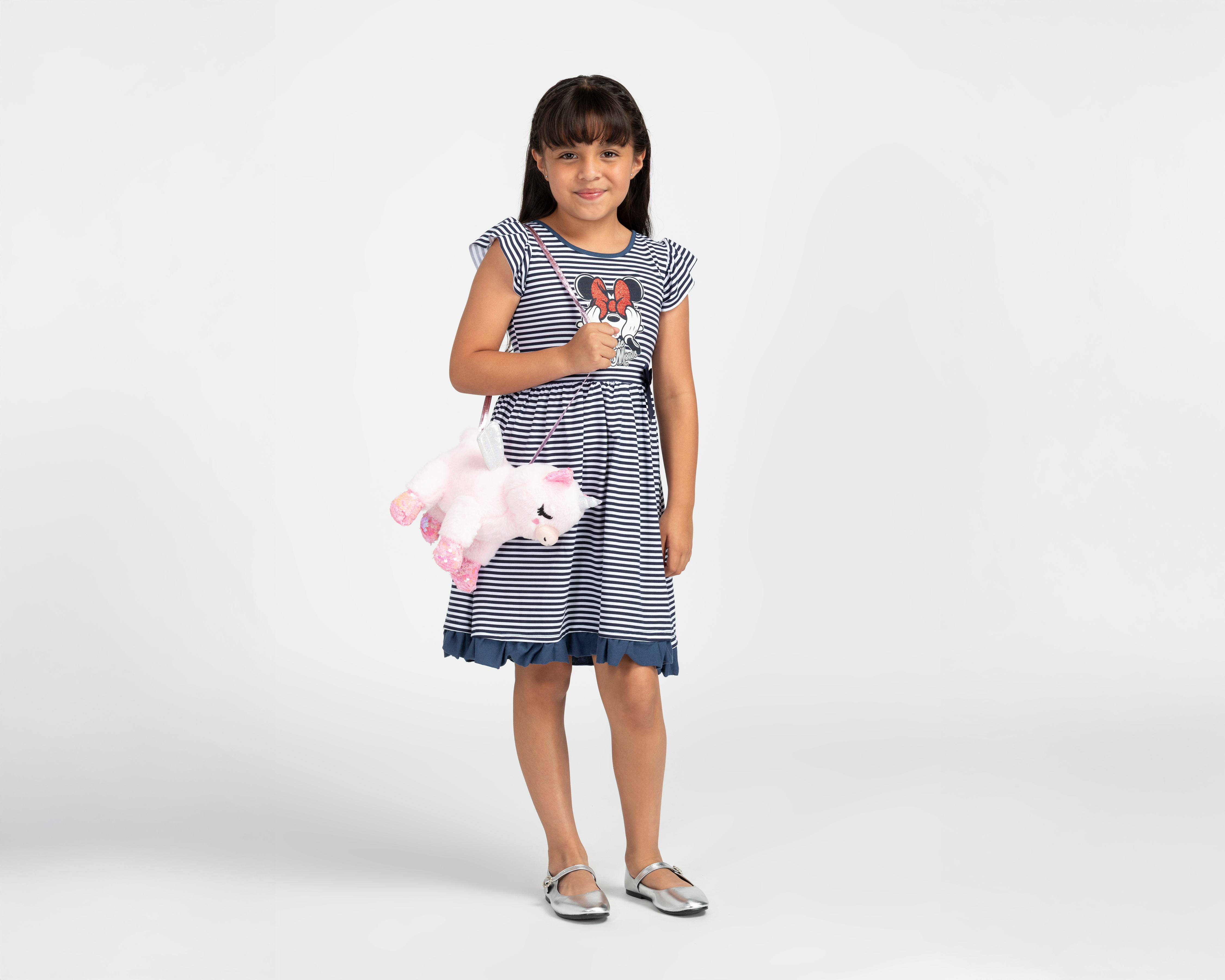 Foto 3 pulgar | Foto 2 | Vestido Azul con Blanco Disney Minnie Mouse para Niña