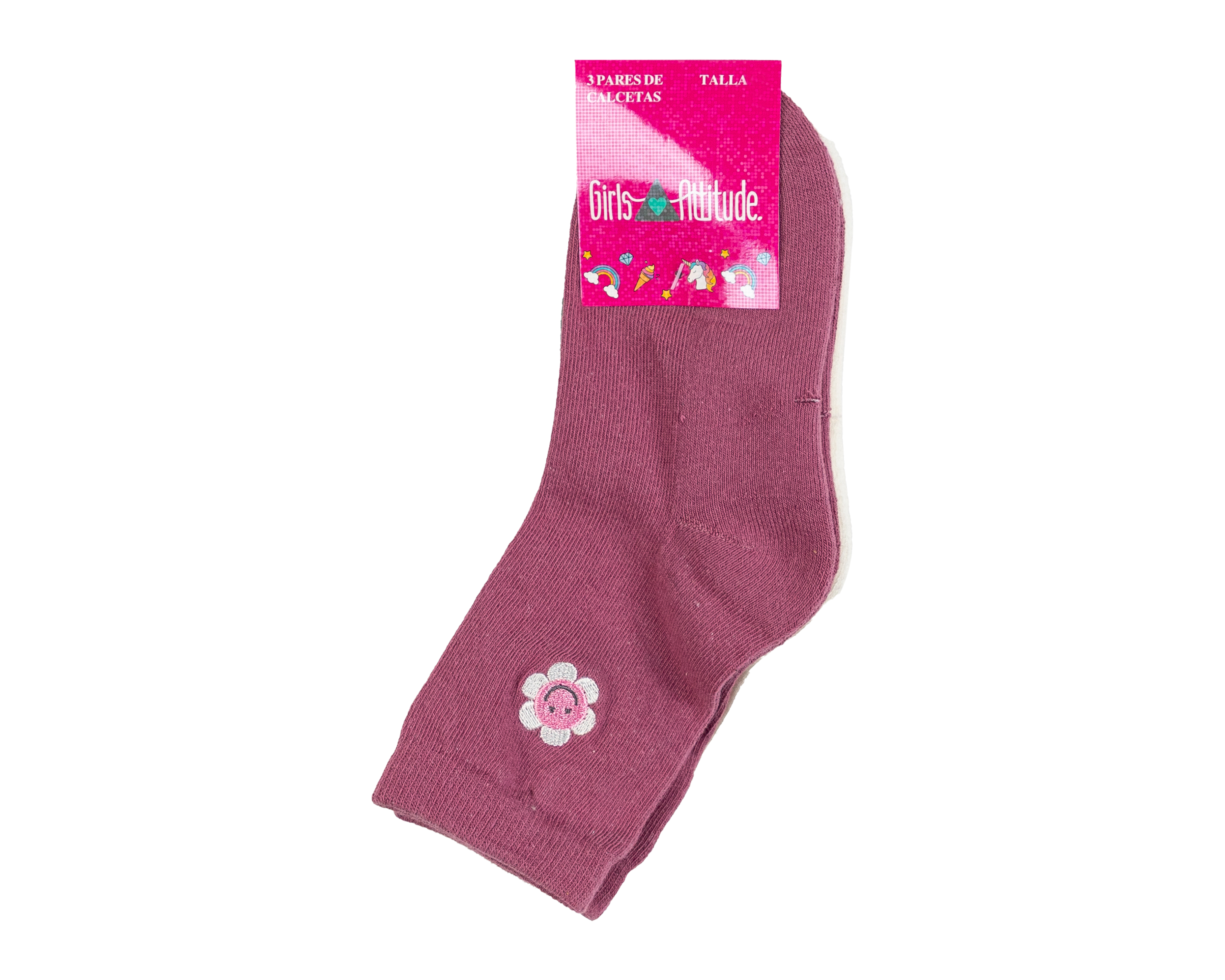 Foto 3 | Foto 3 | Calcetas Largas Girls Attitude para Niña 3 Pares