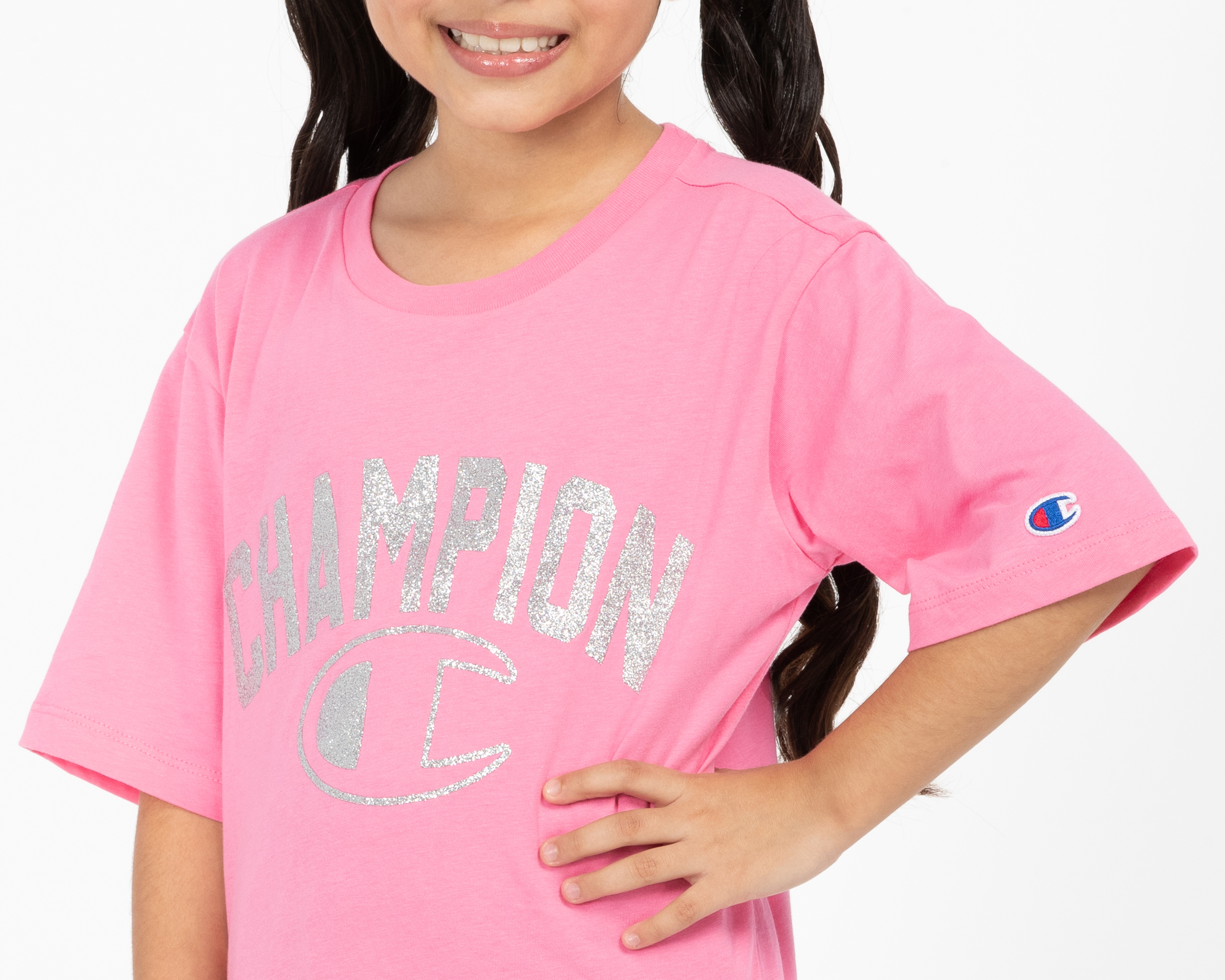 Foto 5 pulgar | Foto 4 | Playera de Cuello Redondo Champion para Niña