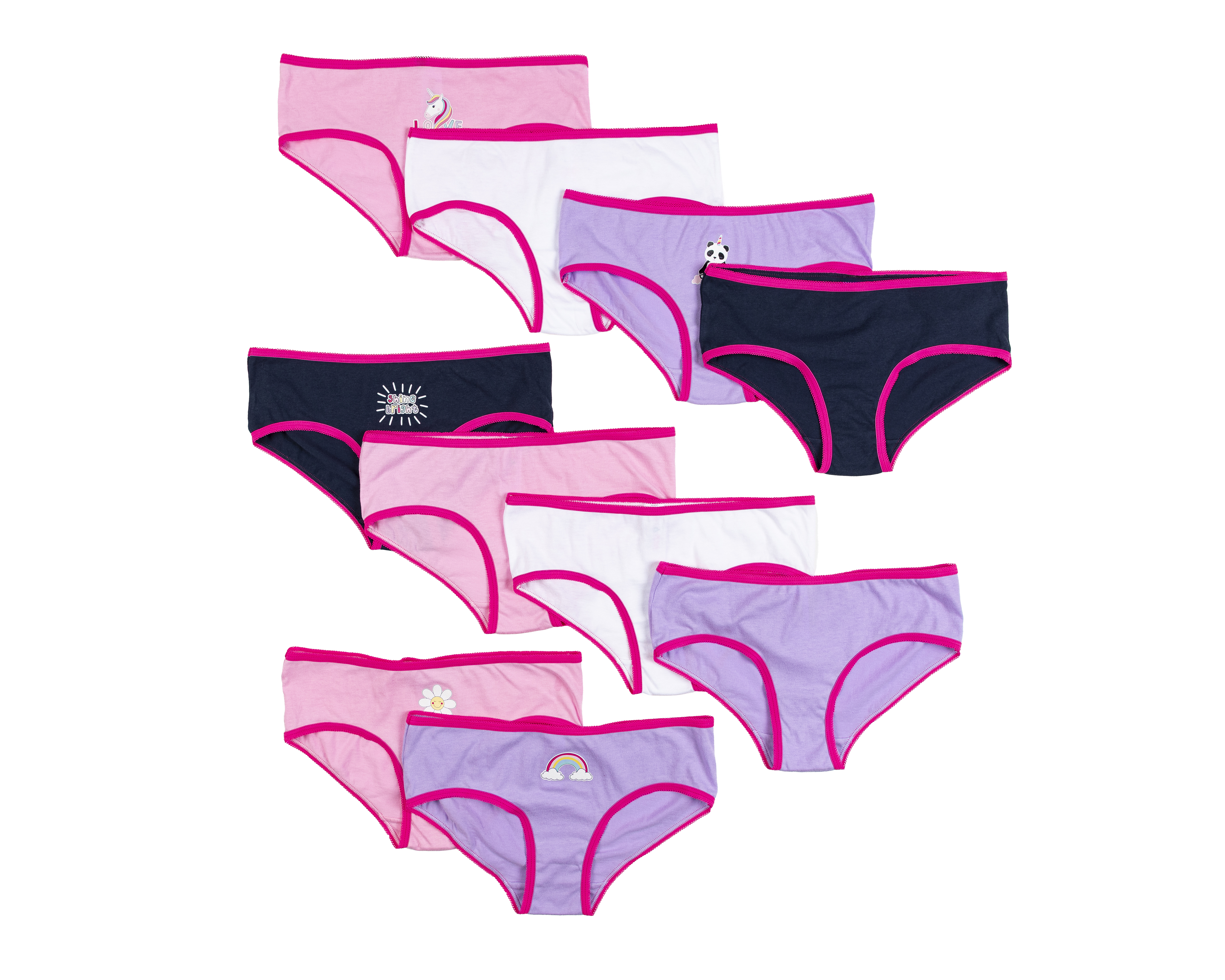 Foto 2 pulgar | Foto 1 | Pantaleta Girls Attitude para Niña 10 Piezas