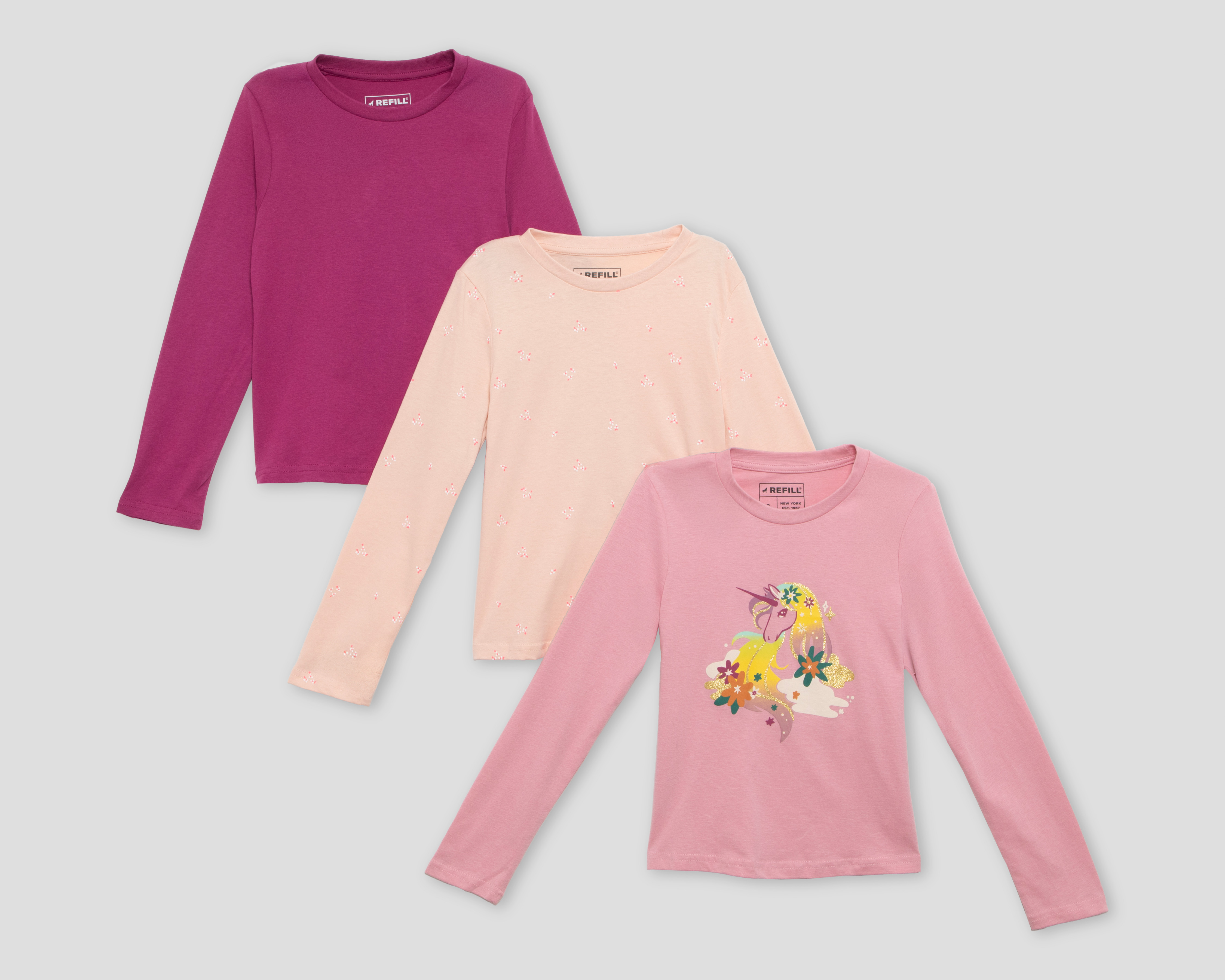 Foto 1 | Foto 1 | Playera Refill para Niña 3 Piezas