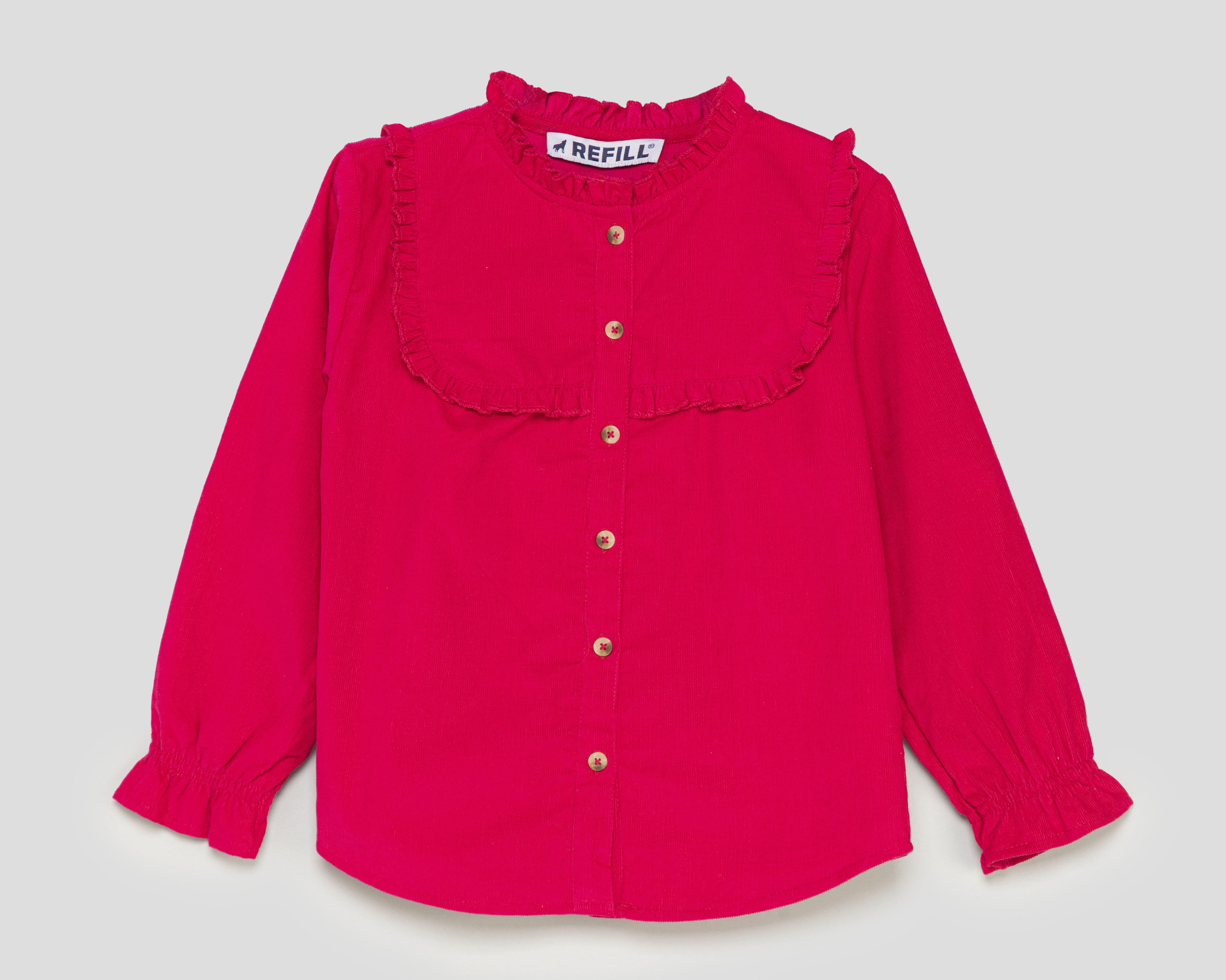 Foto 2 pulgar | Foto 1 | Blusa de Cuello Redondo Rosa Refill para Niña