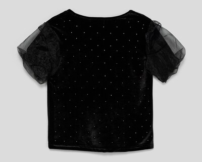 Foto 2 | Foto 2 | Blusa de Cuello Redondo Negra Girls Attitude para Niña