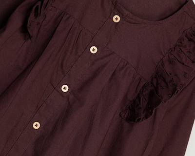 Foto 3 | Foto 3 | Blusa de Cuello Redondo Café Refill para Niña
