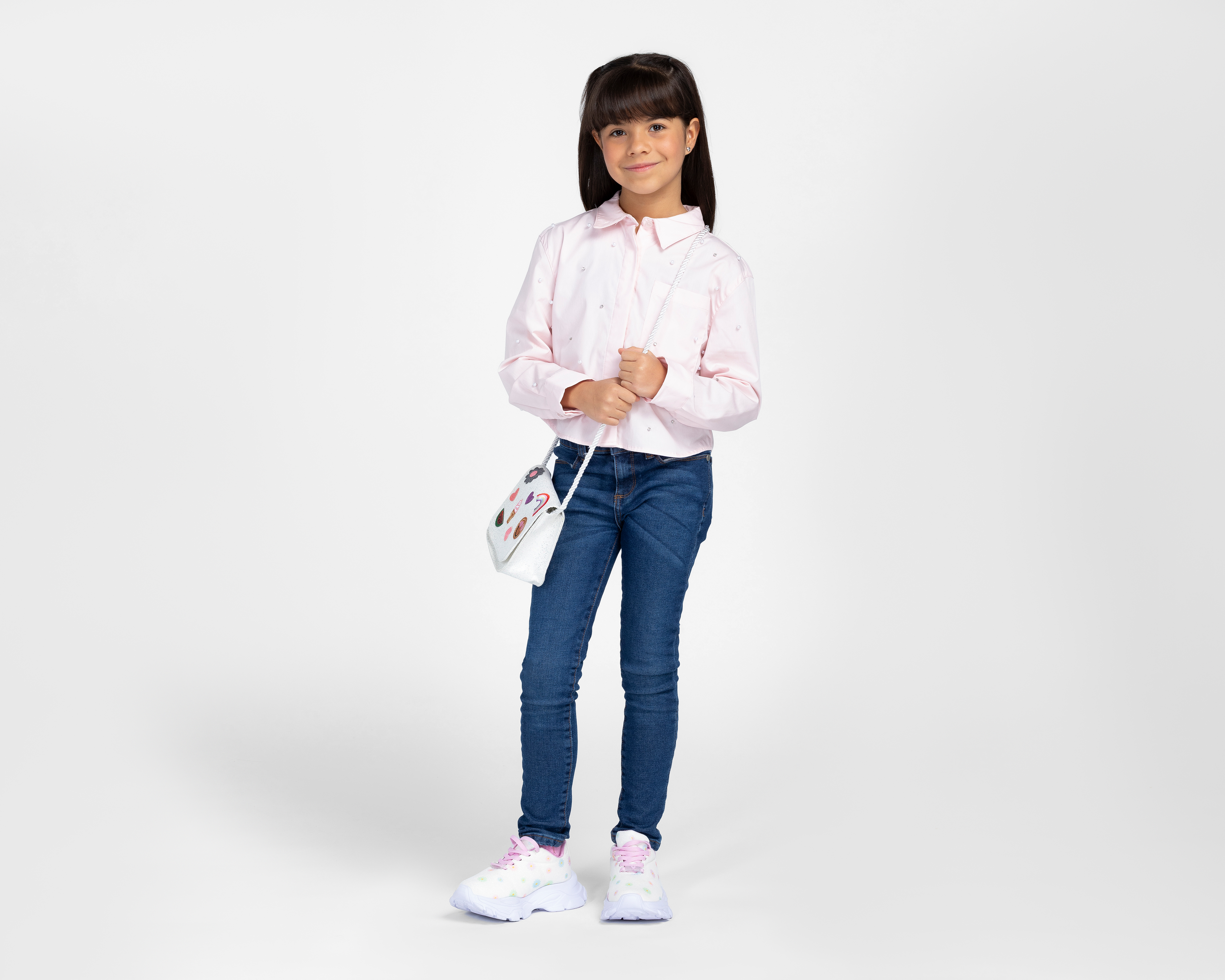 Foto 3 pulgar | Foto 2 | Blusa de Cuello Americano Rosa Girls Attitude para Niña