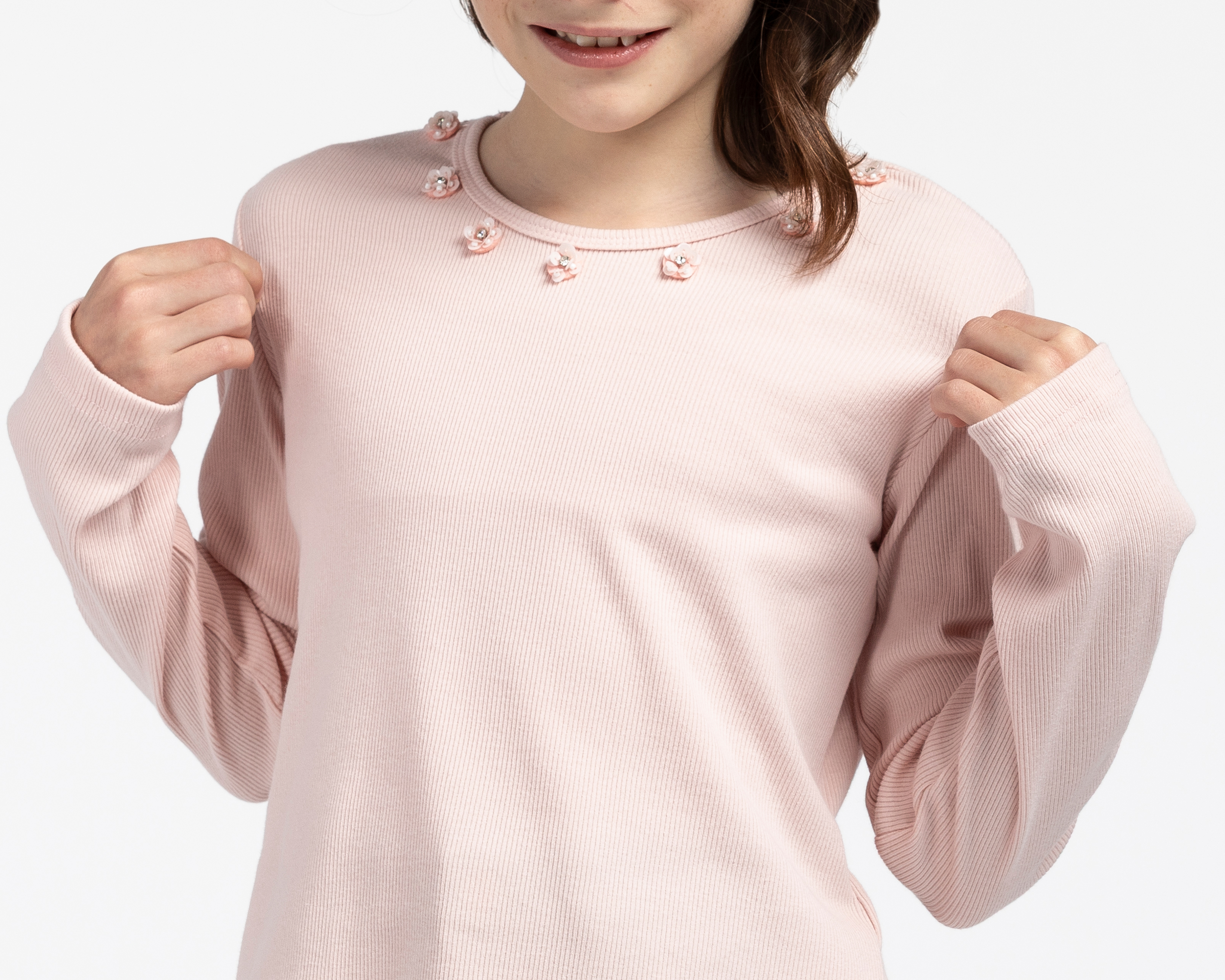 Foto 4 | Foto 4 | Playera de Cuello Redondo Rosa Girls Attitude para Niña