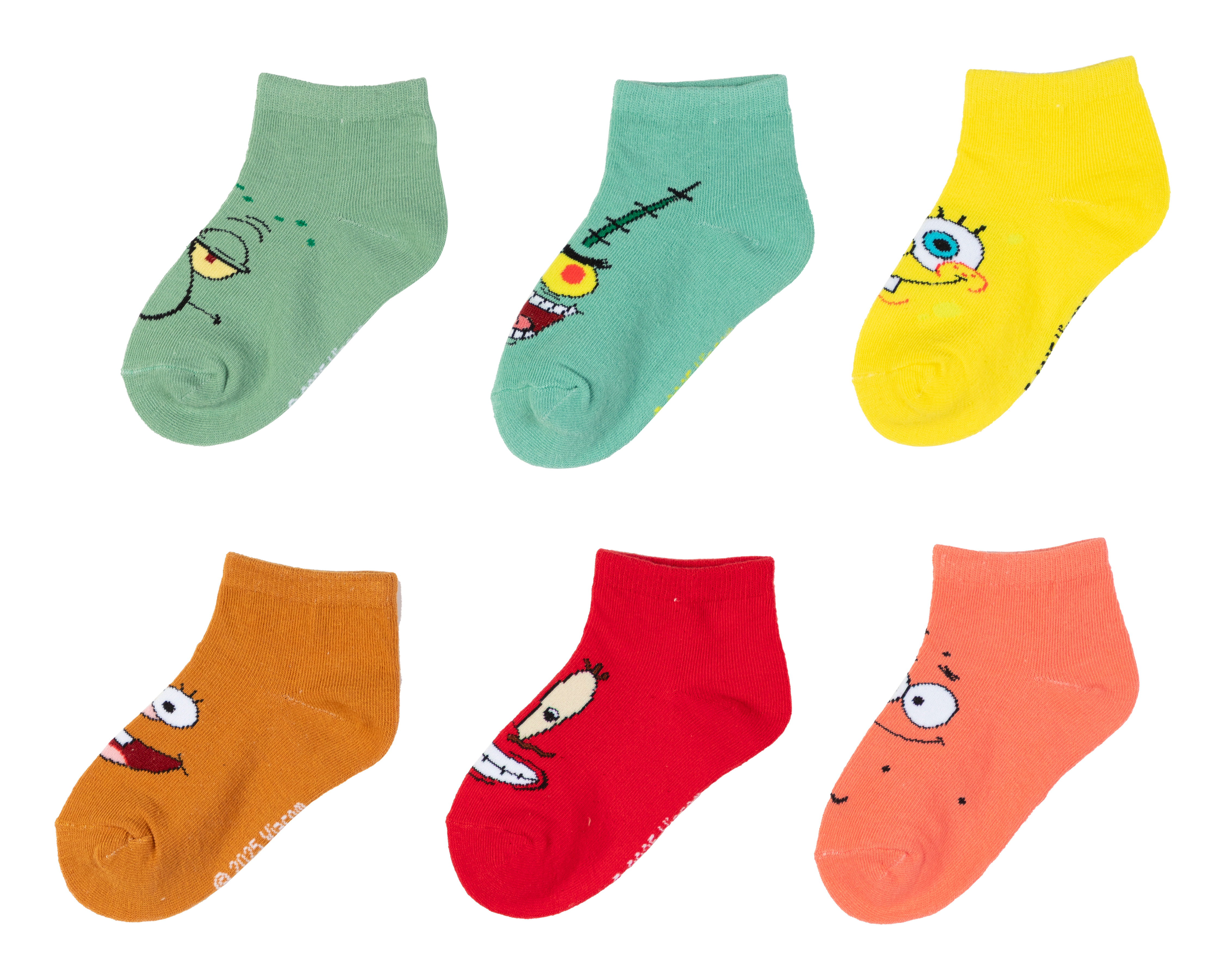 Calcetas Bob Esponja para Niña 6 Pares