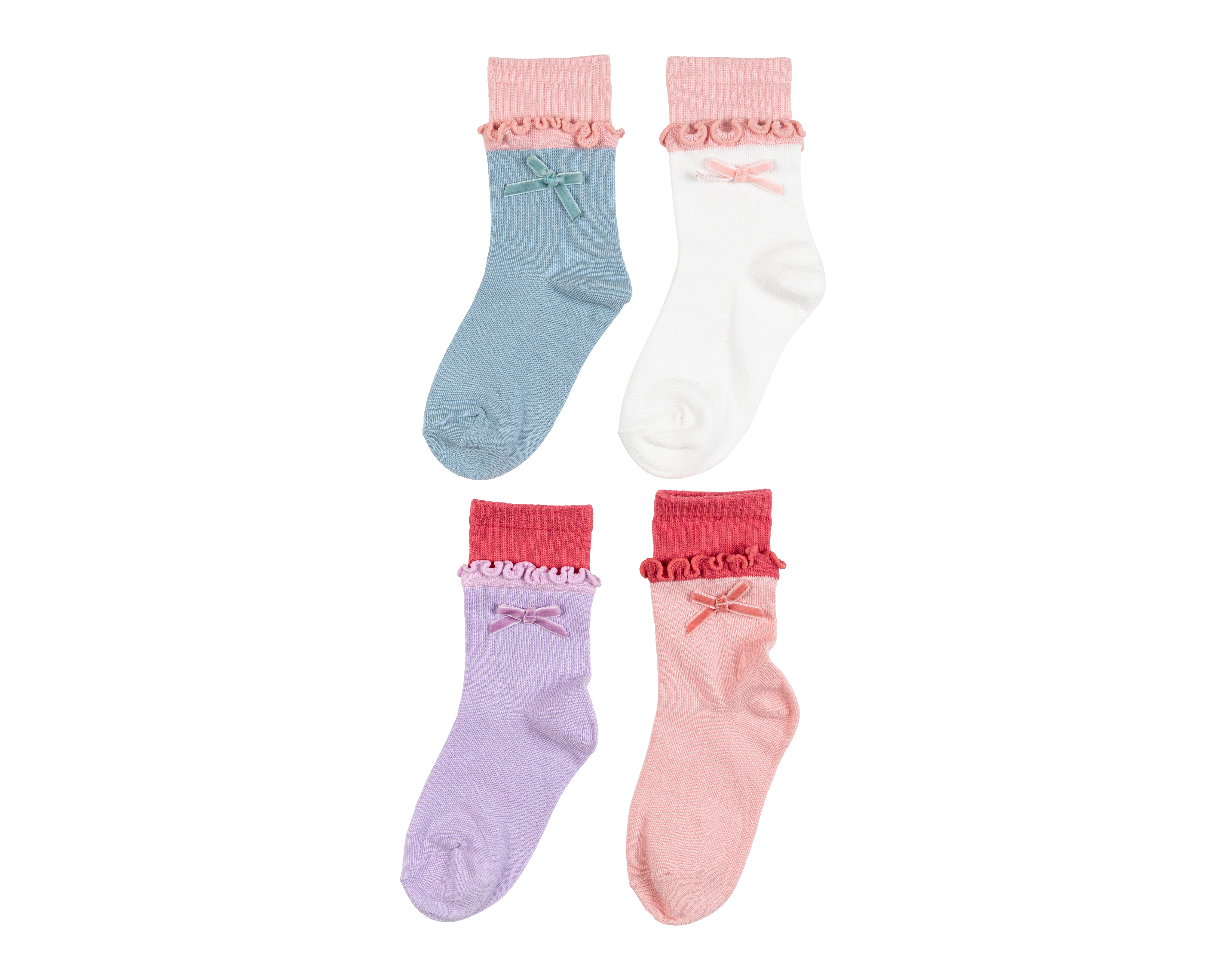 Foto 2 pulgar | Foto 1 | Calcetas de Vestir Girls Attitude para Niña 4 Pares