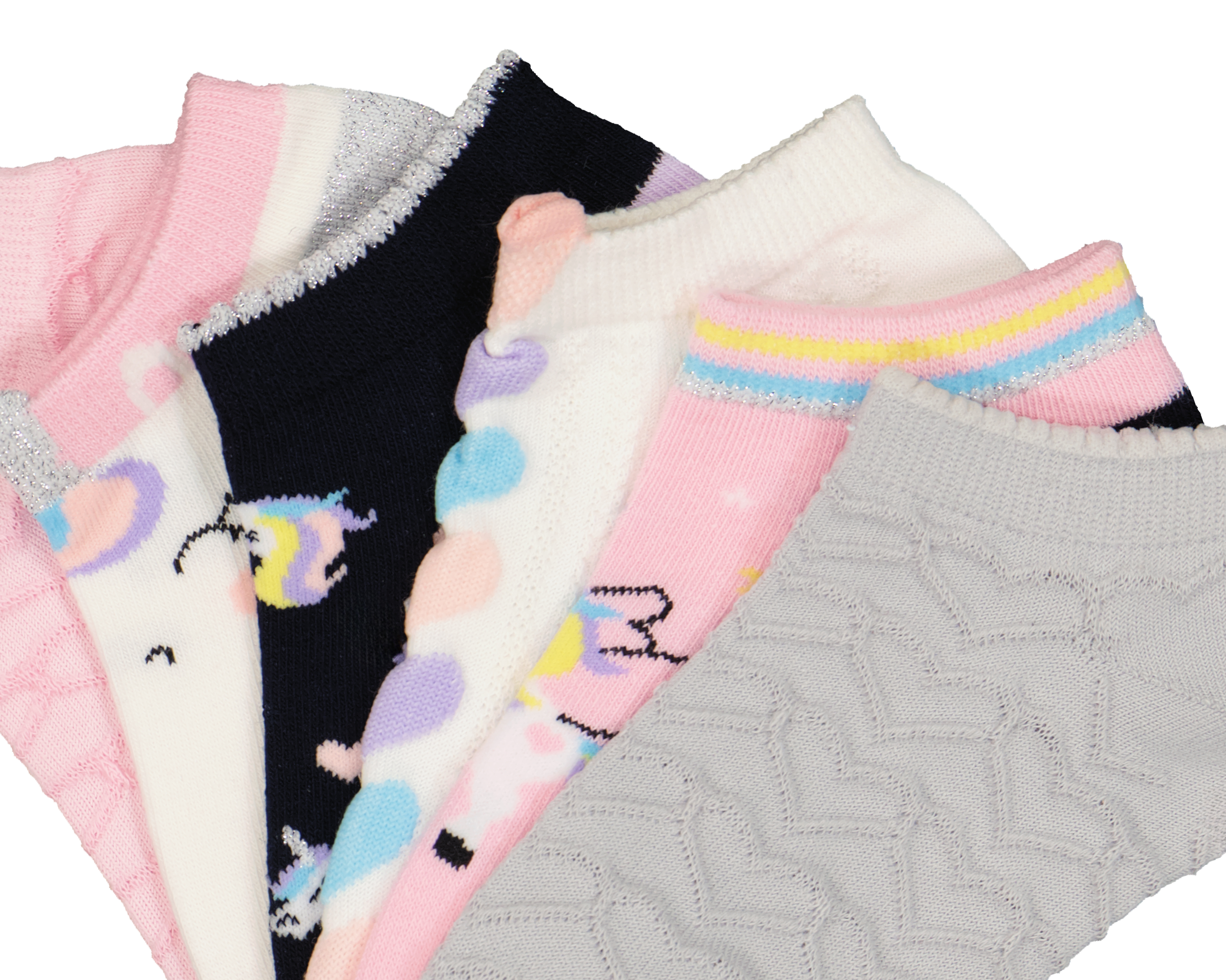 Foto 3 pulgar | Foto 2 | Calcetas Cortas Girls Attitude para Niña 6 Pares