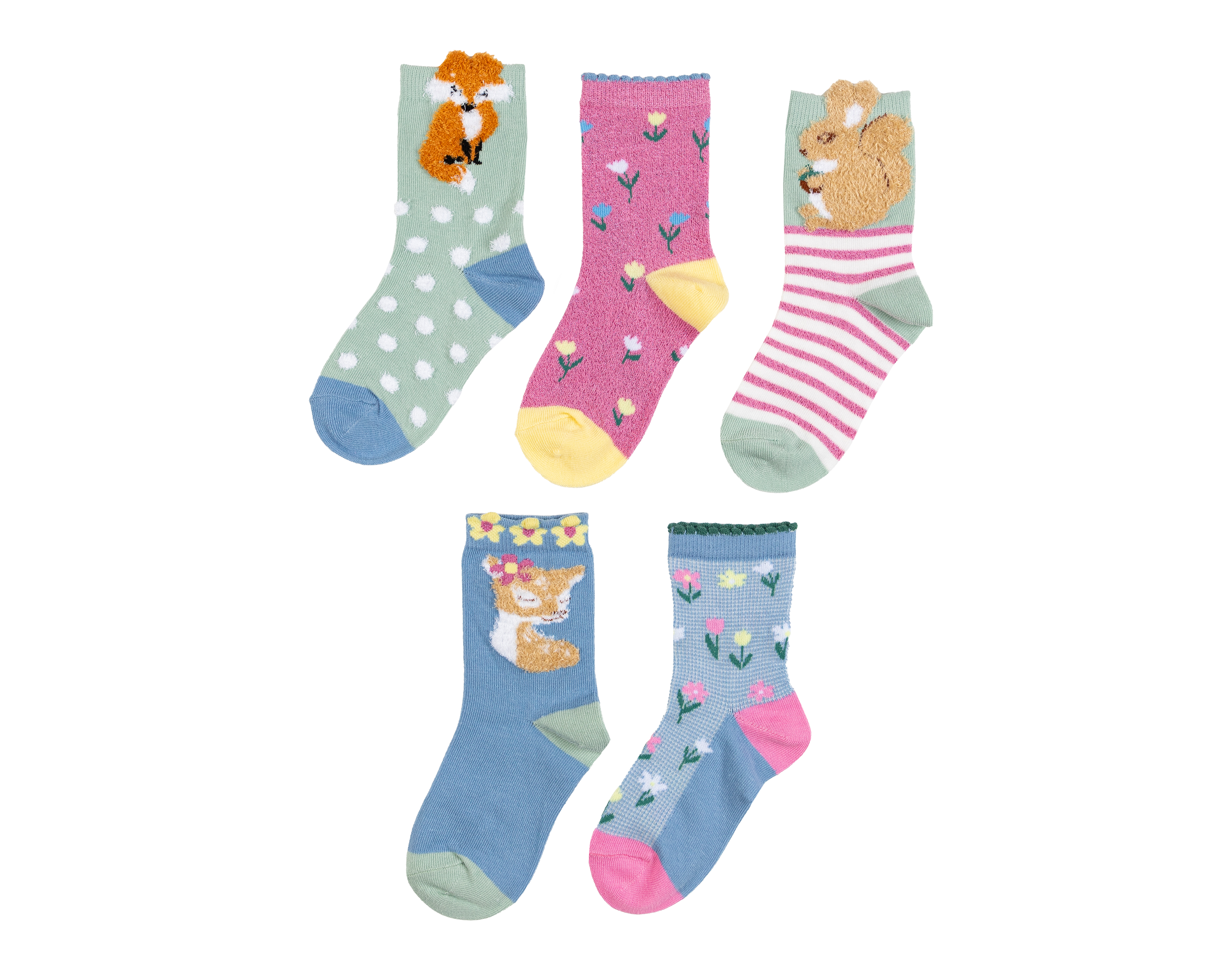 Foto 2 pulgar | Foto 1 | Calcetas Largas Girls Attitude para Niña 5 Pares