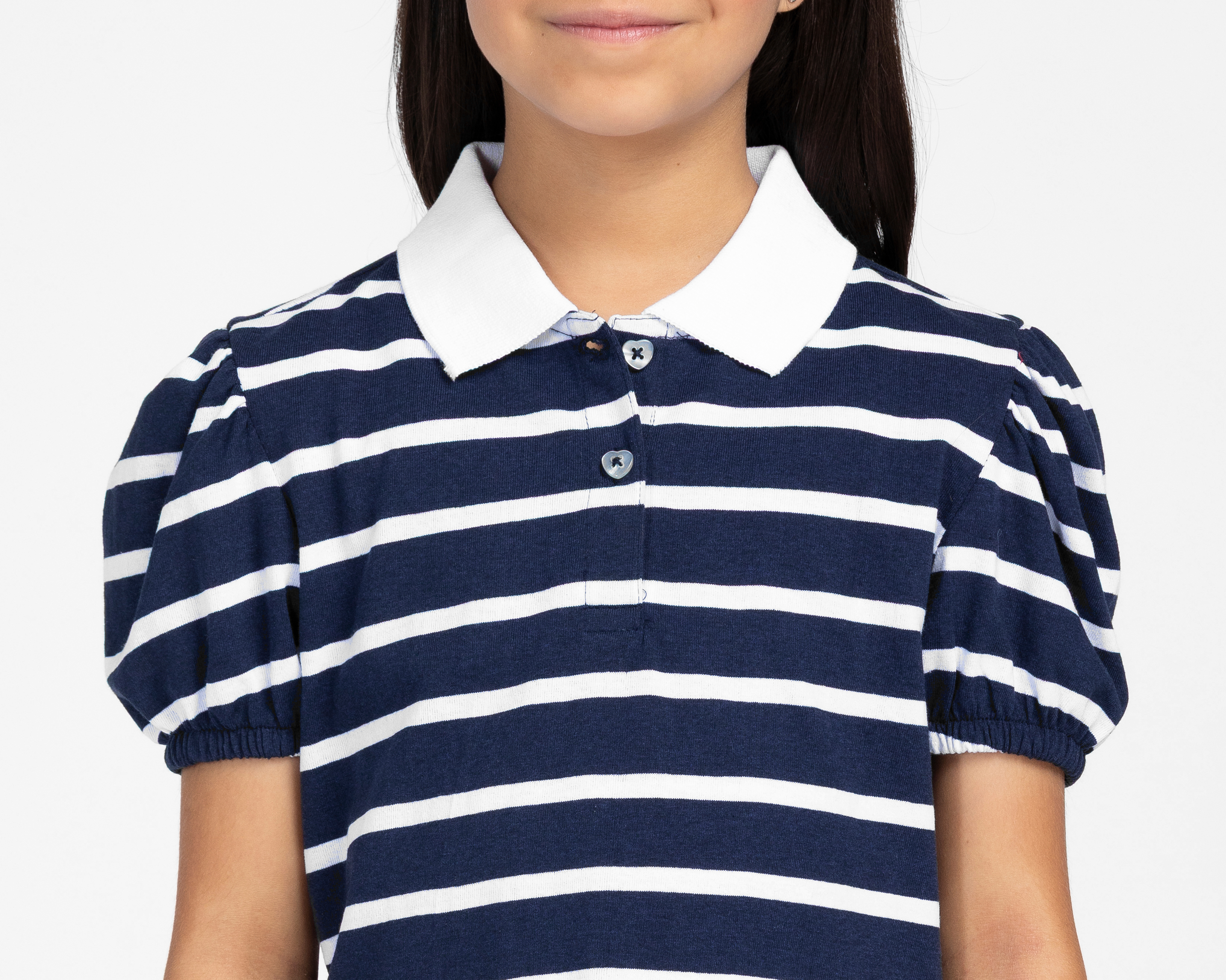 Foto 5 pulgar | Foto 4 | Playera Polo Refill Azul para Niña