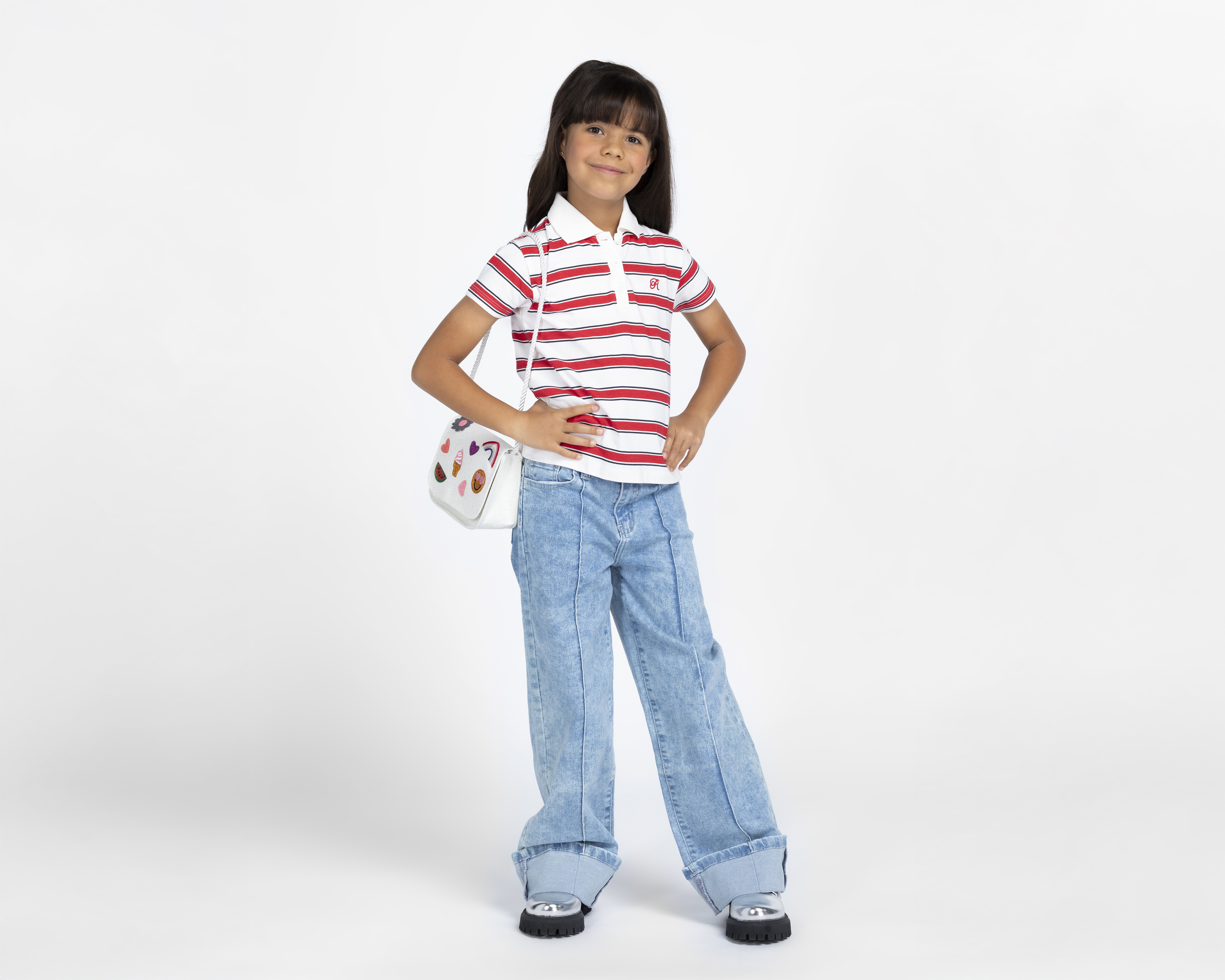 Foto 3 pulgar | Foto 2 | Playera Polo Refill Roja para Niña