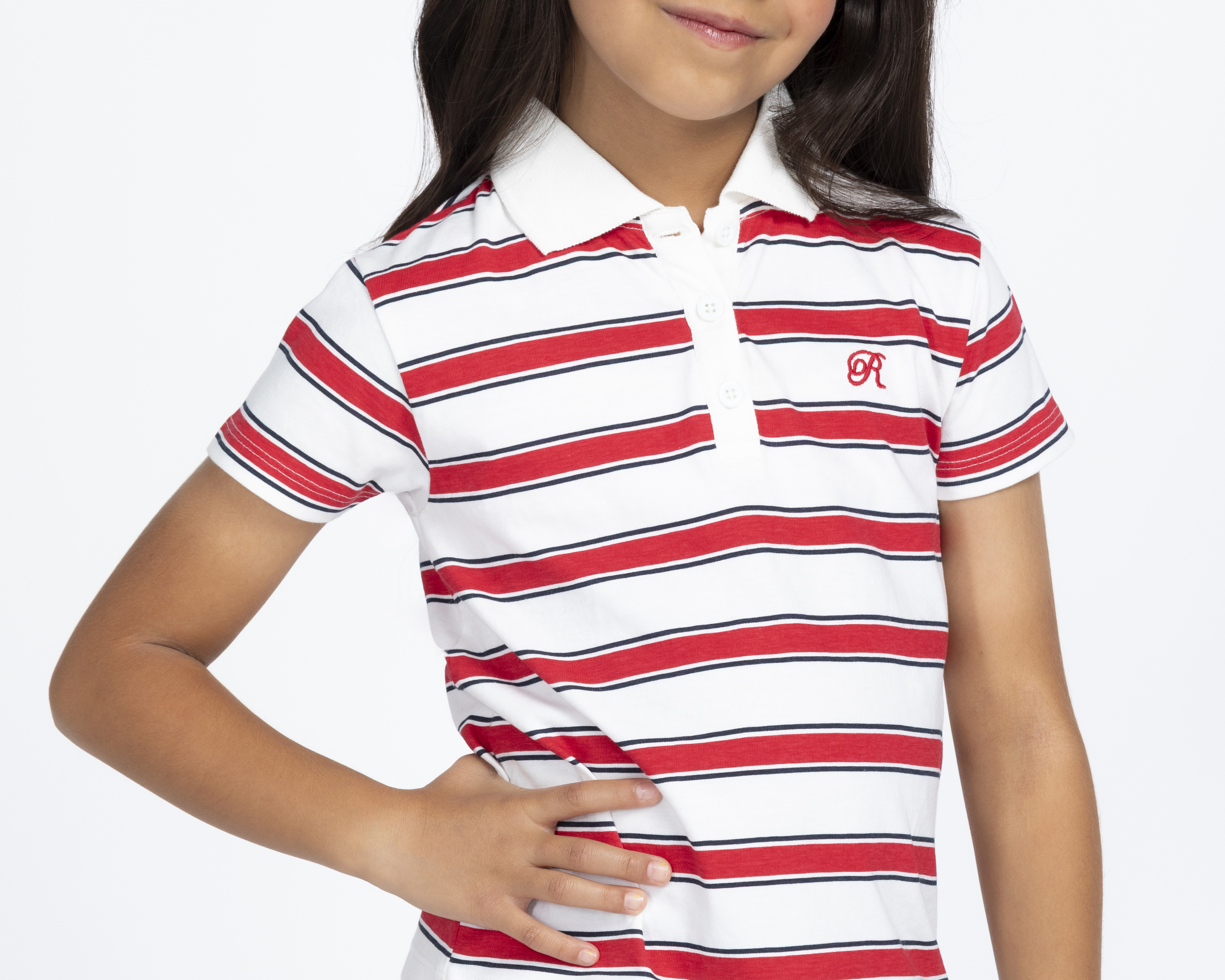 Foto 5 pulgar | Foto 4 | Playera Polo Refill Roja para Niña