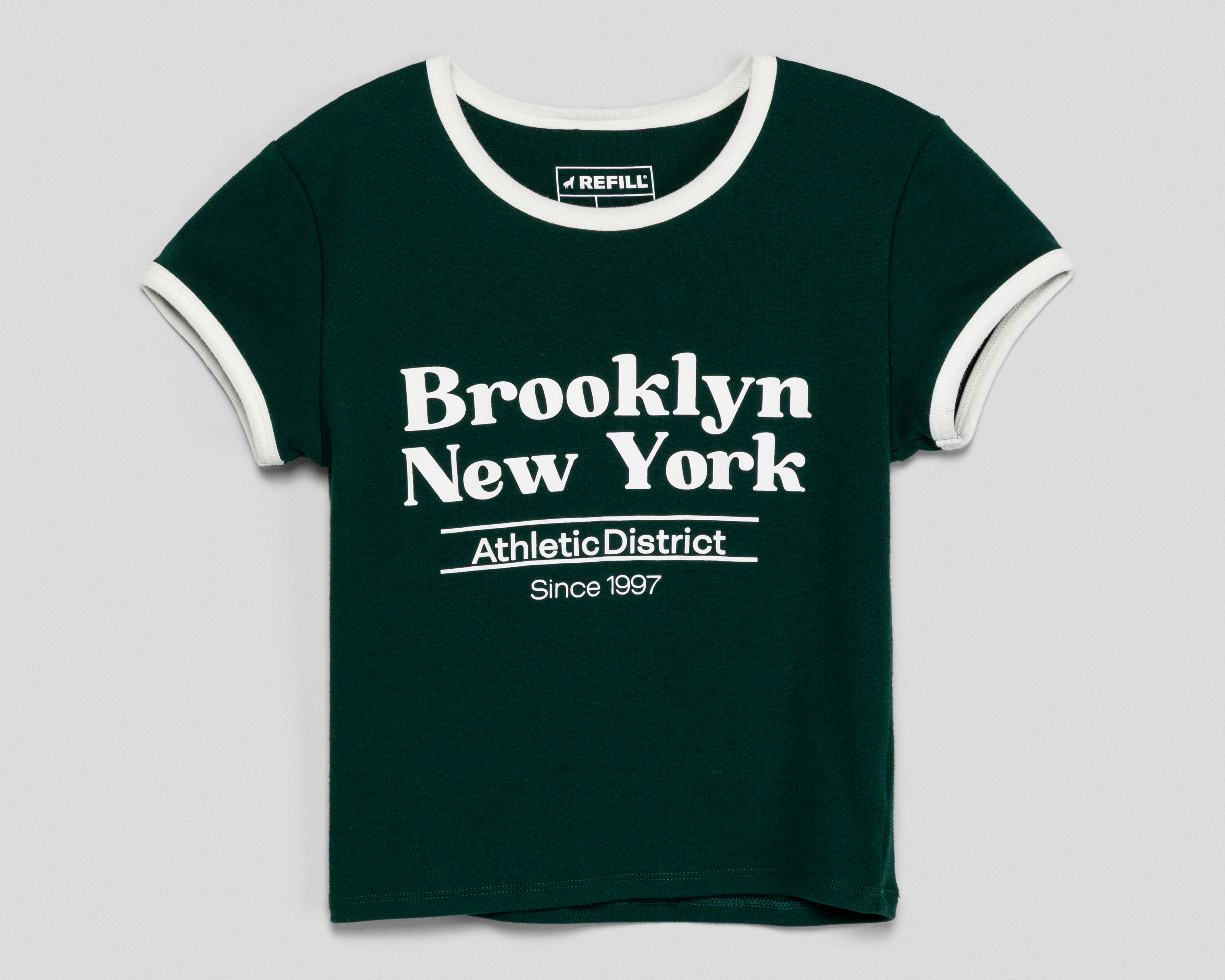 Playera Cuello Redondo Verde Refill para Niña