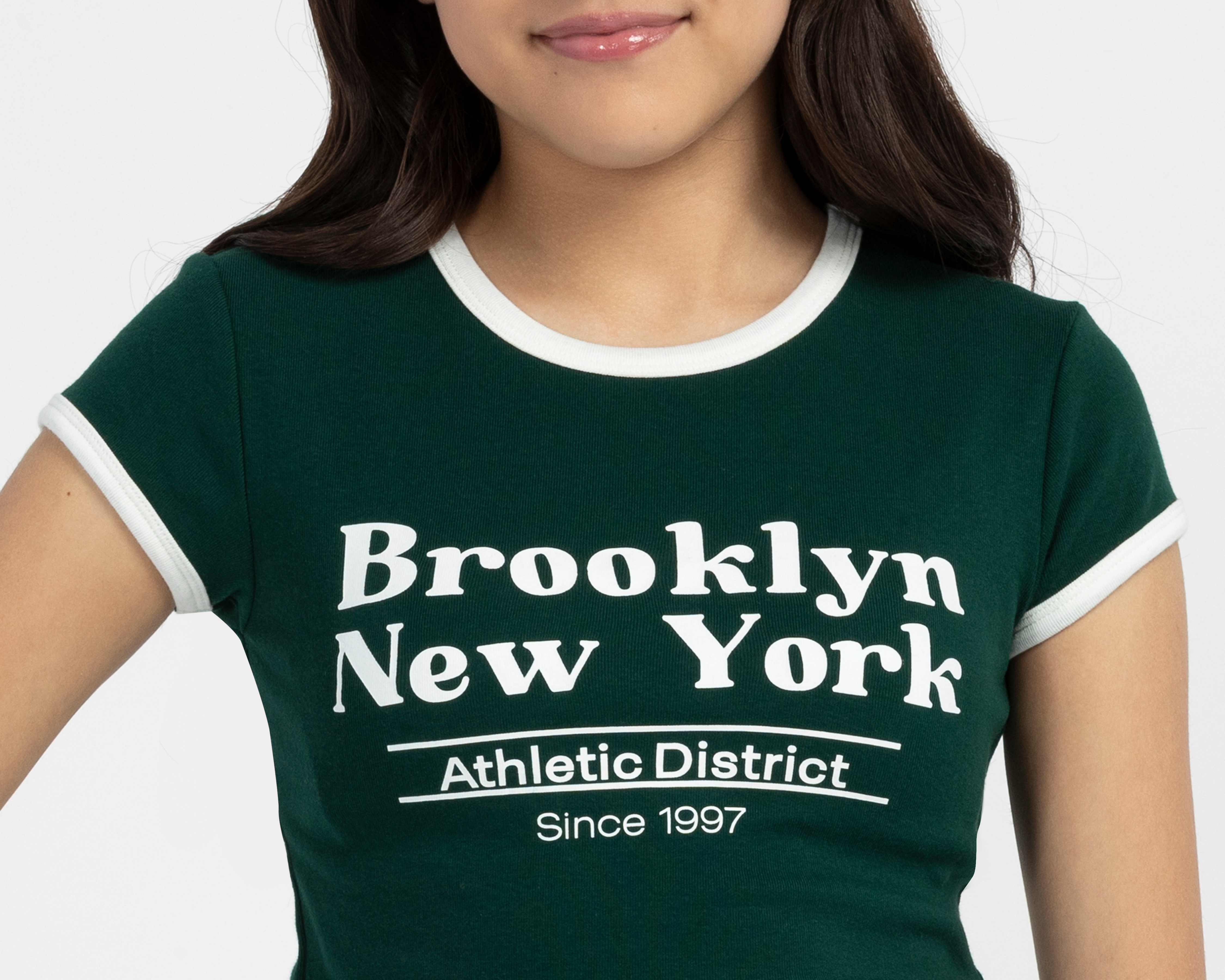 Foto 4 | Foto 4 | Playera Cuello Redondo Verde Refill para Niña