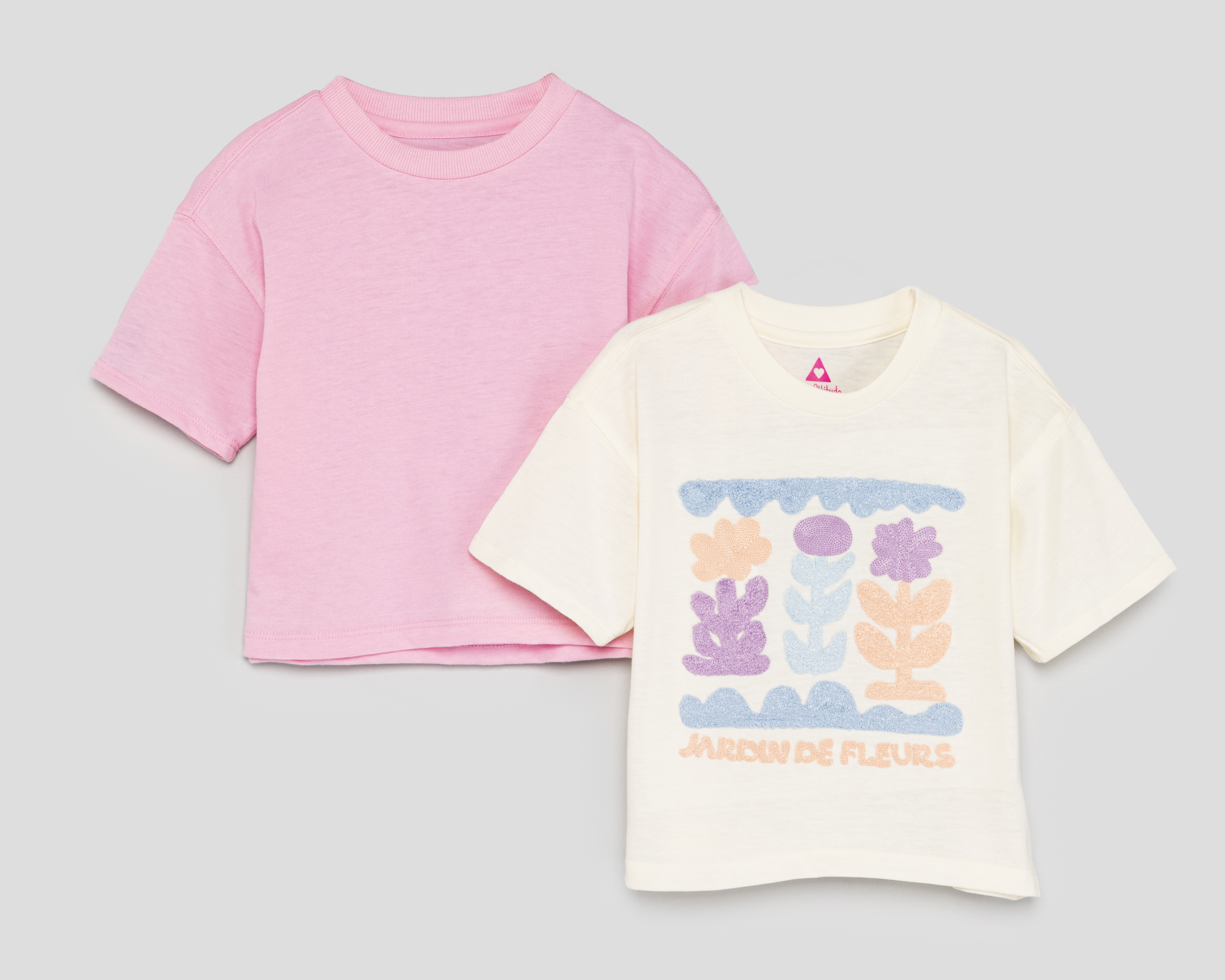 Foto 2 pulgar | Foto 1 | Playera Girls Attitude para Niña 2 Piezas