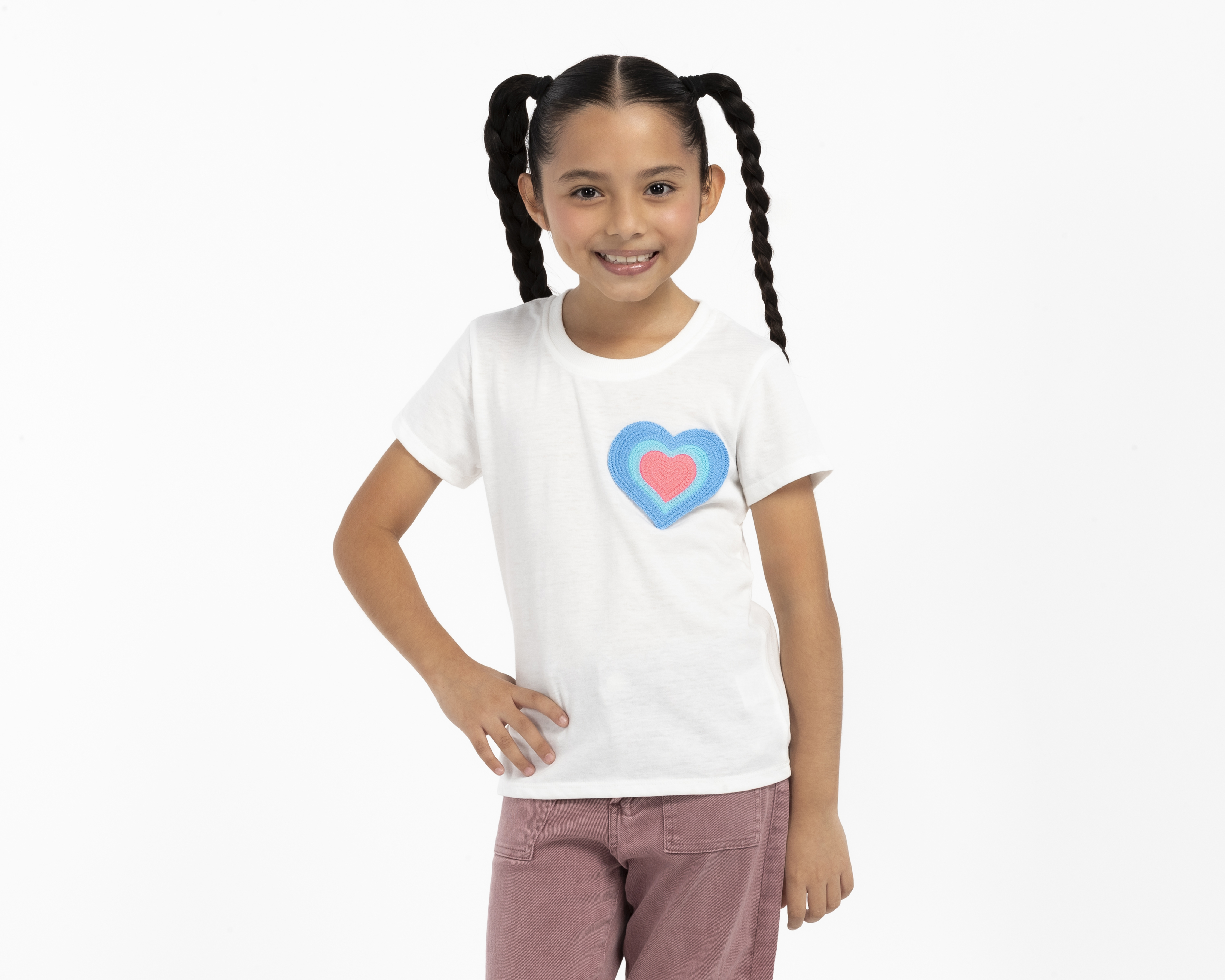 Foto 2 pulgar | Foto 1 | Playera Cuello Redondo Blanco Girls Attitude para Niña