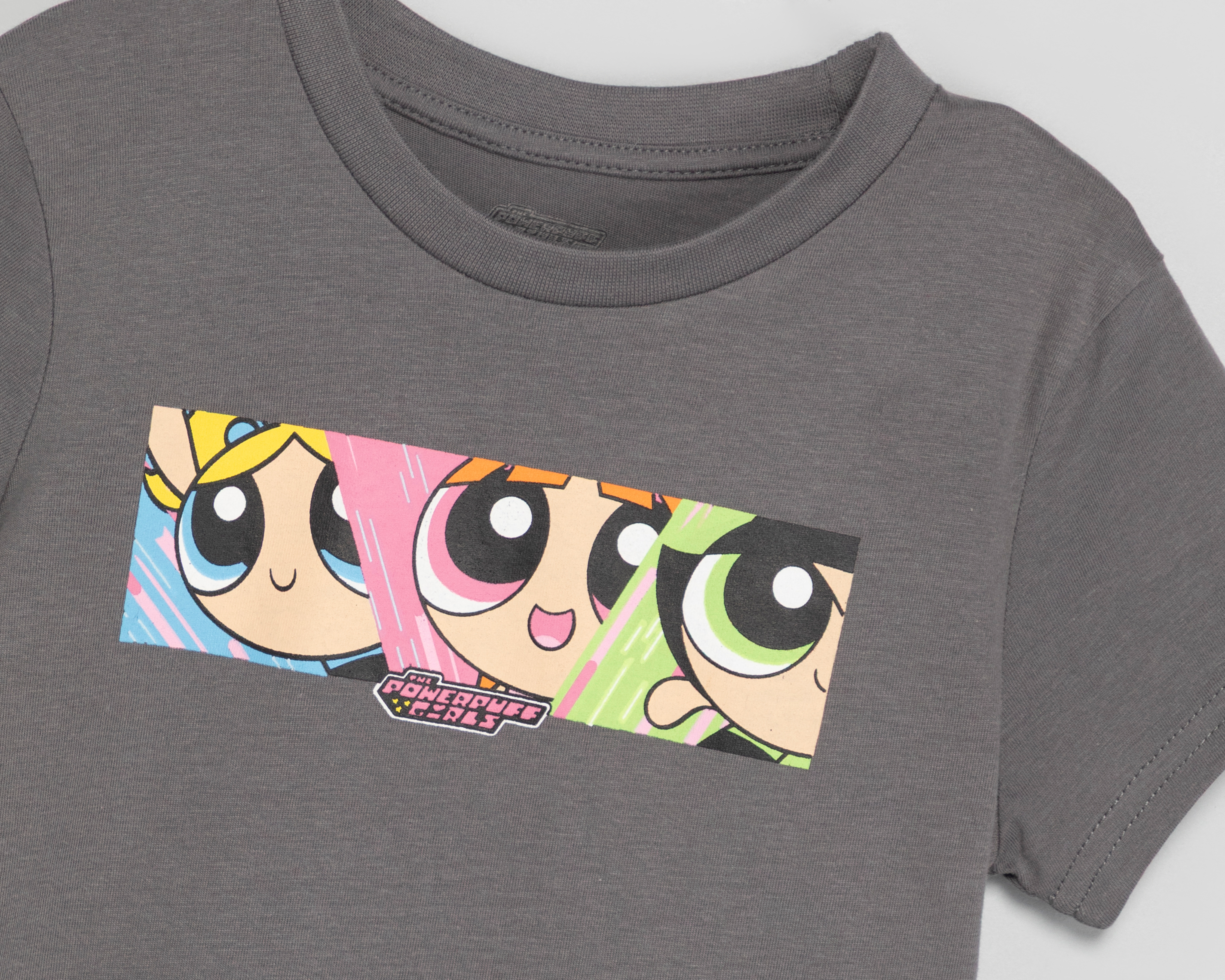 Foto 3 | Foto 3 | Playera de Cuello Redondo Gris Las Chicas Superpoderosas para Niña