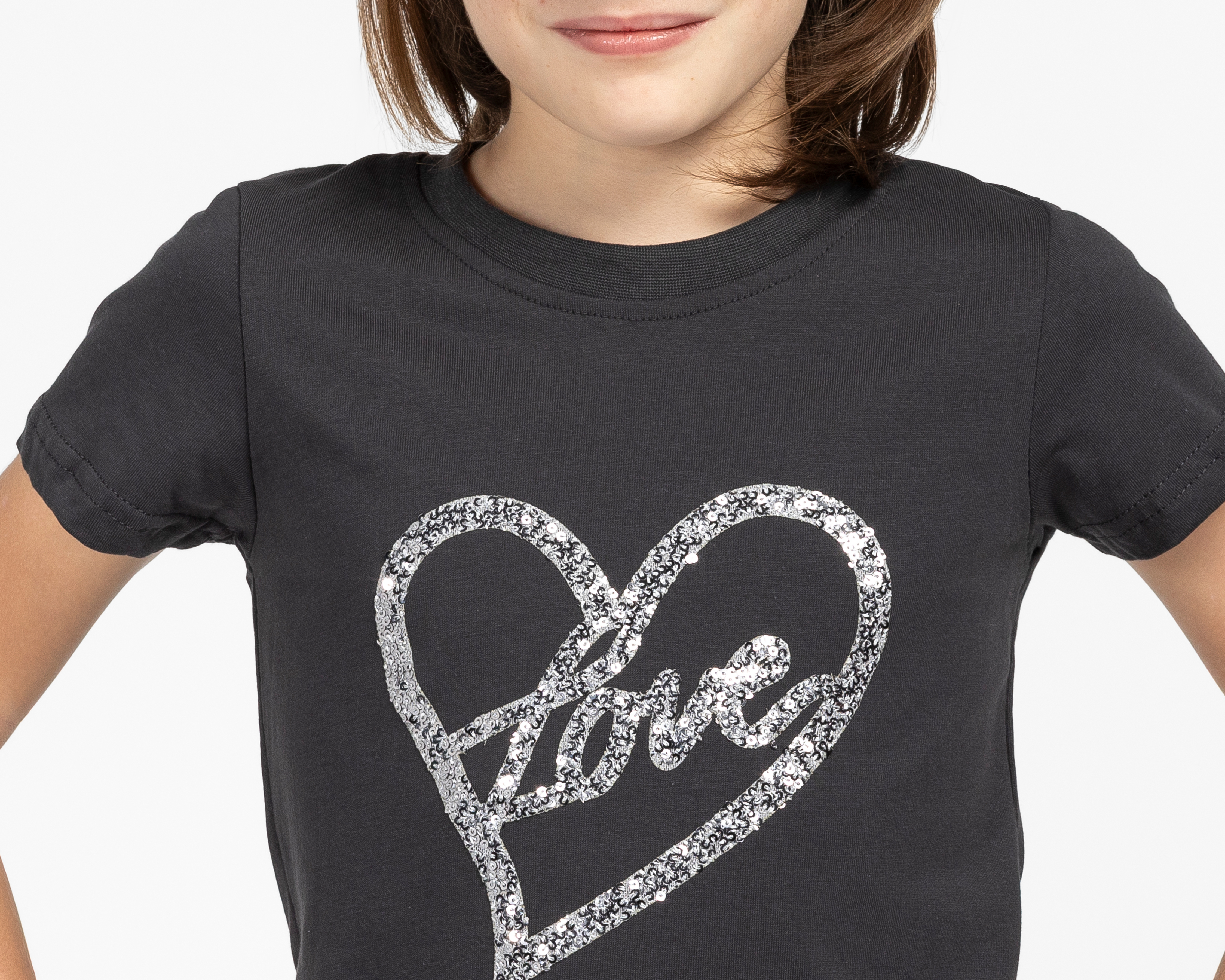 Foto 4 | Foto 4 | Playera de Cuello Redondo Negra 18 Forever para Niña