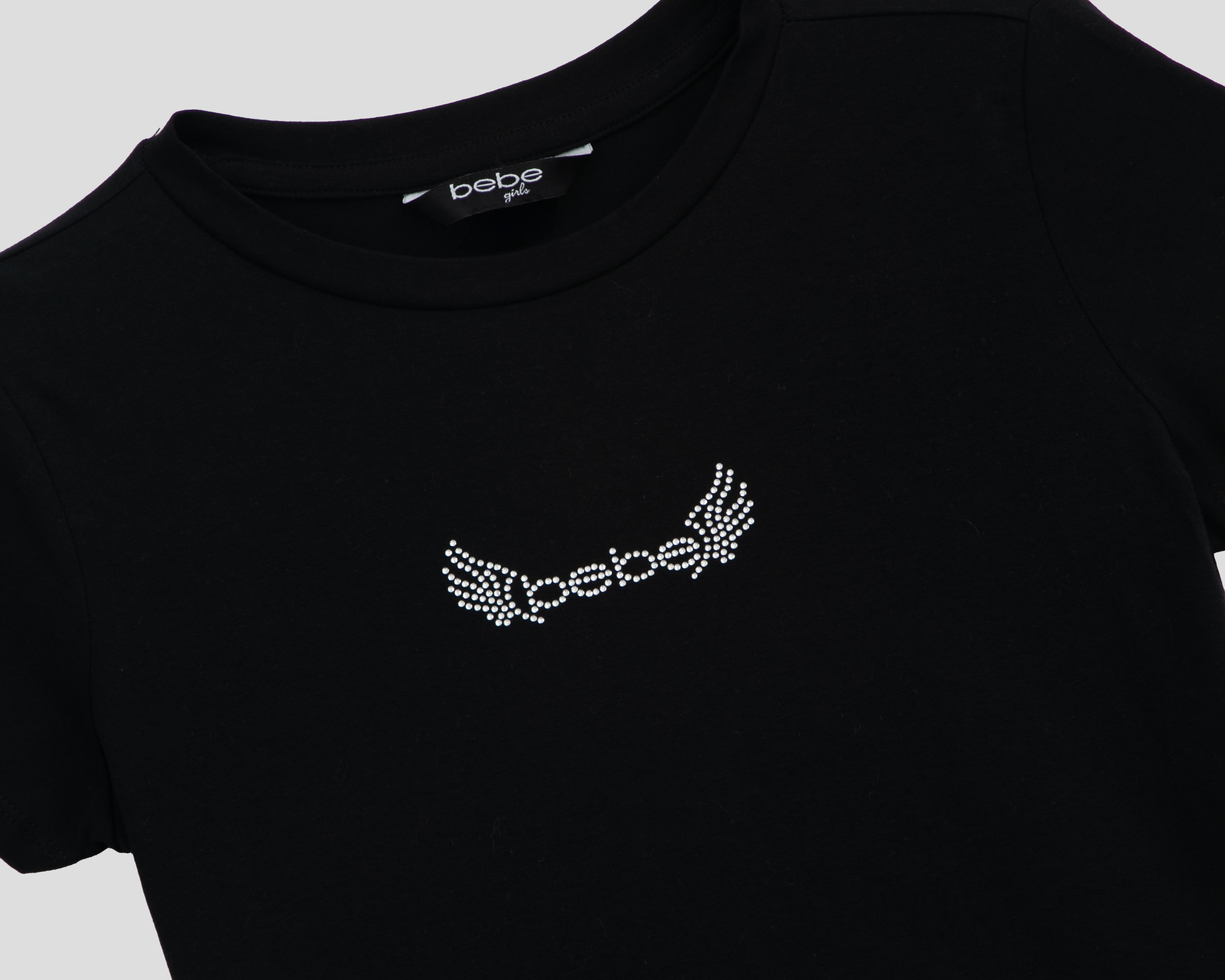 Foto 4 pulgar | Foto 3 | Playera de Cuello Redondo Negra Bebe para Niña