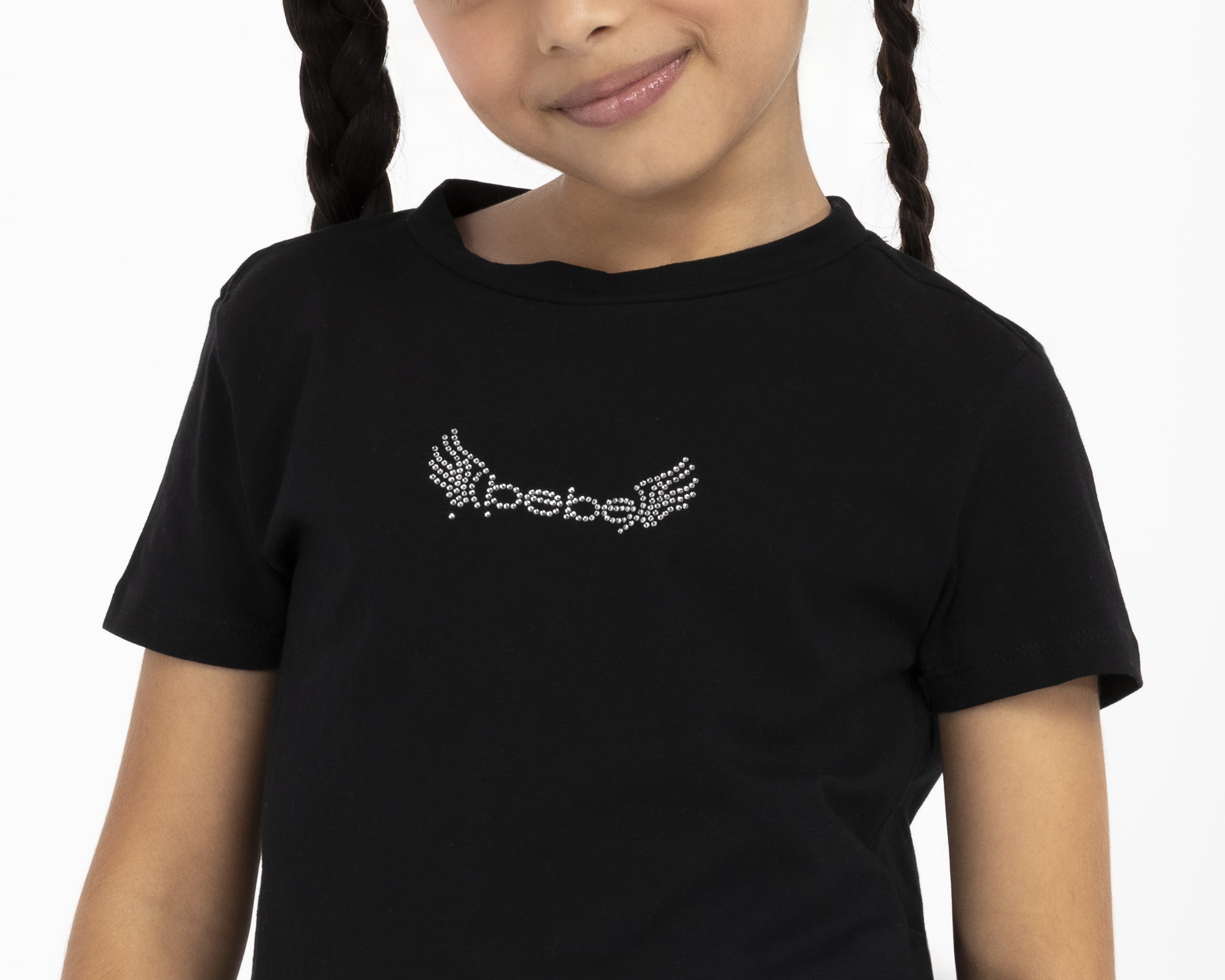 Foto 4 | Foto 4 | Playera de Cuello Redondo Negra Bebe para Niña