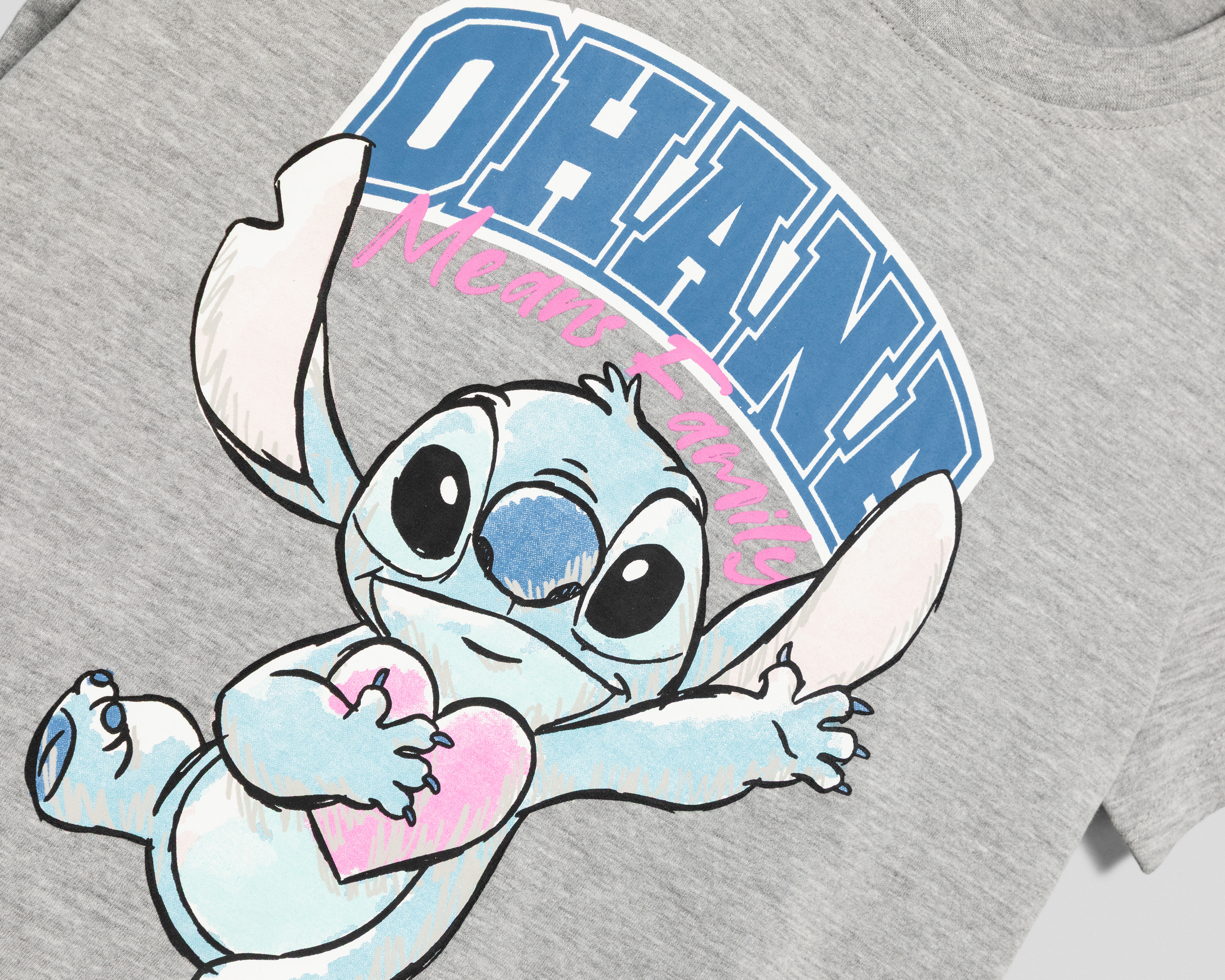 Foto 4 pulgar | Foto 3 | Playera de Cuello Redondo Gris Disney Lilo & Stitch para Niña