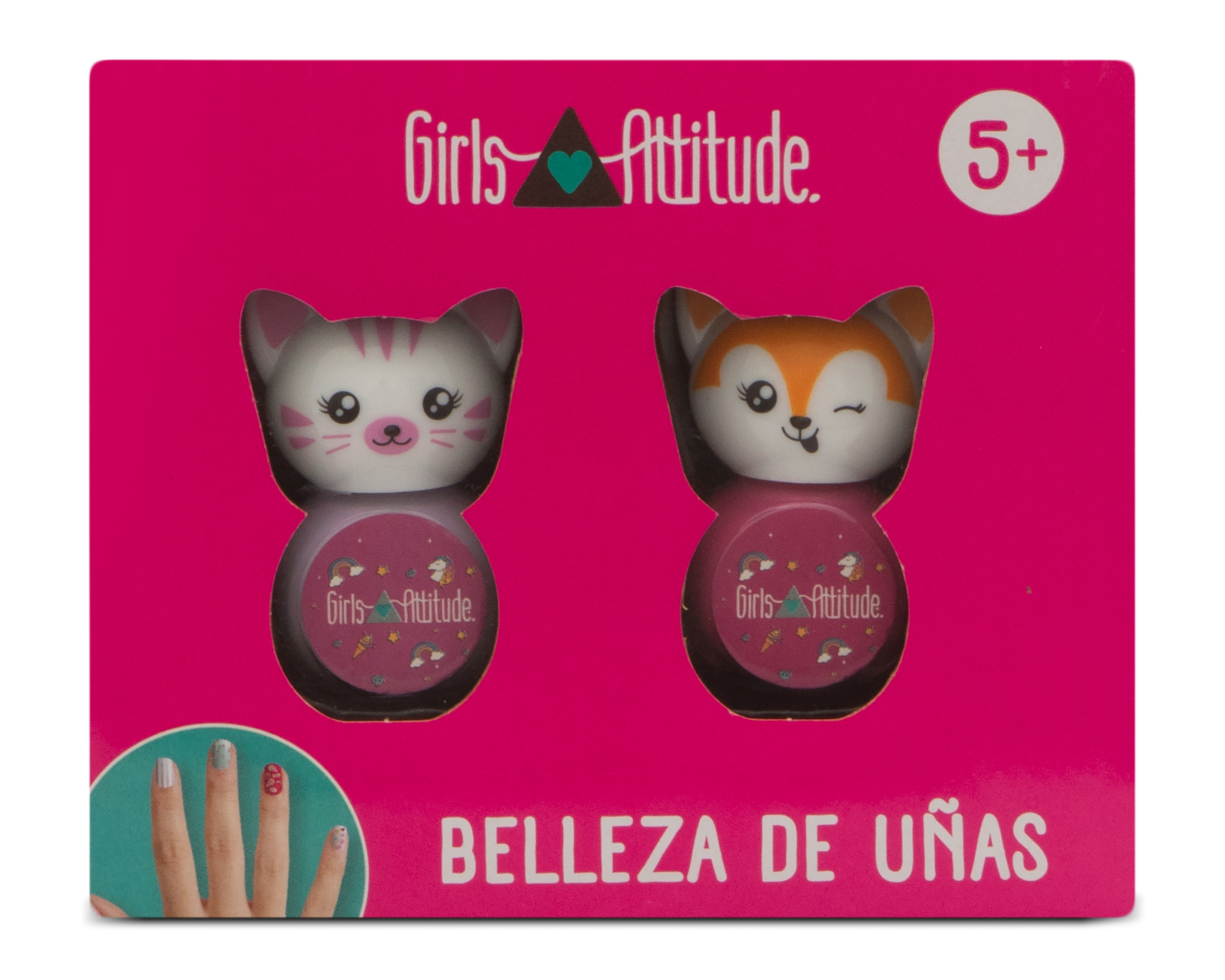 Foto 2 pulgar | Foto 1 | Esmalte para Uñas Girls Attitude 2 Piezas