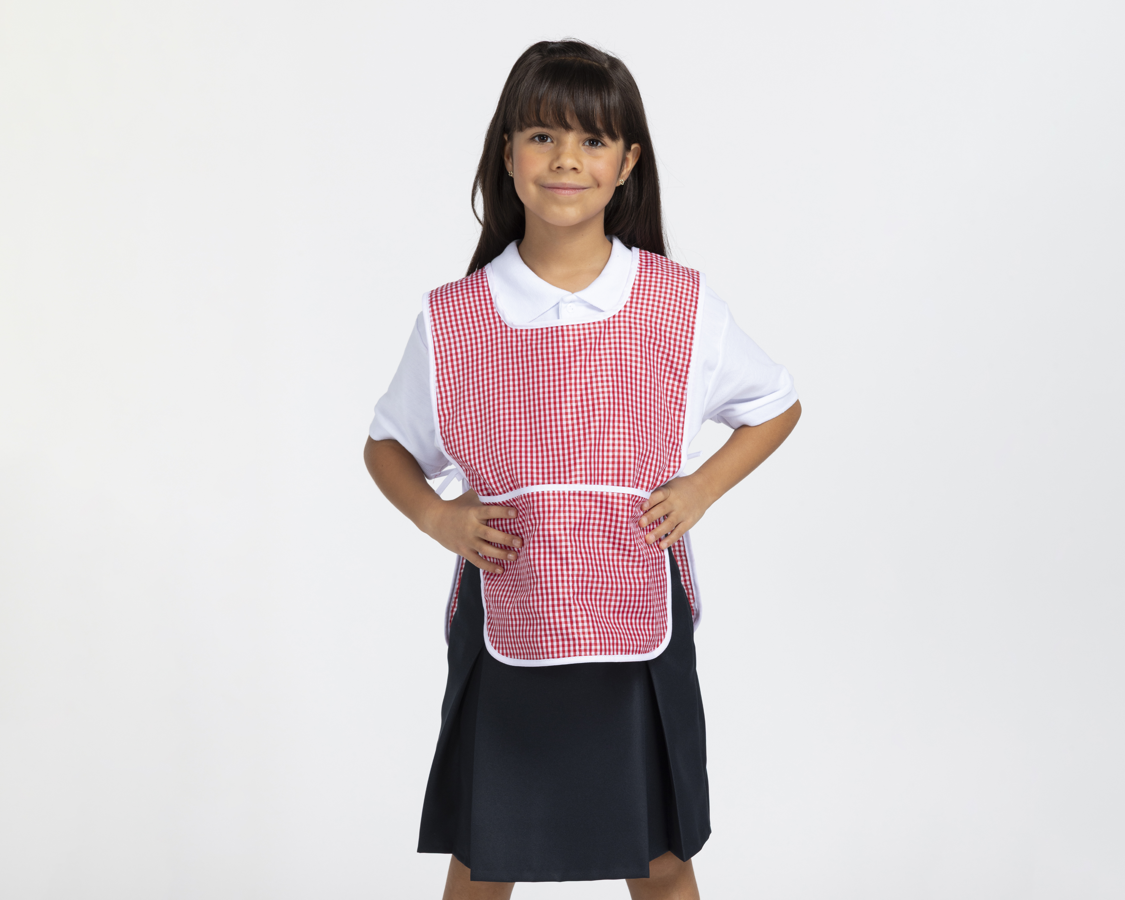 Foto 2 pulgar | Foto 1 | Mandil Escolar Grafito para Niña
