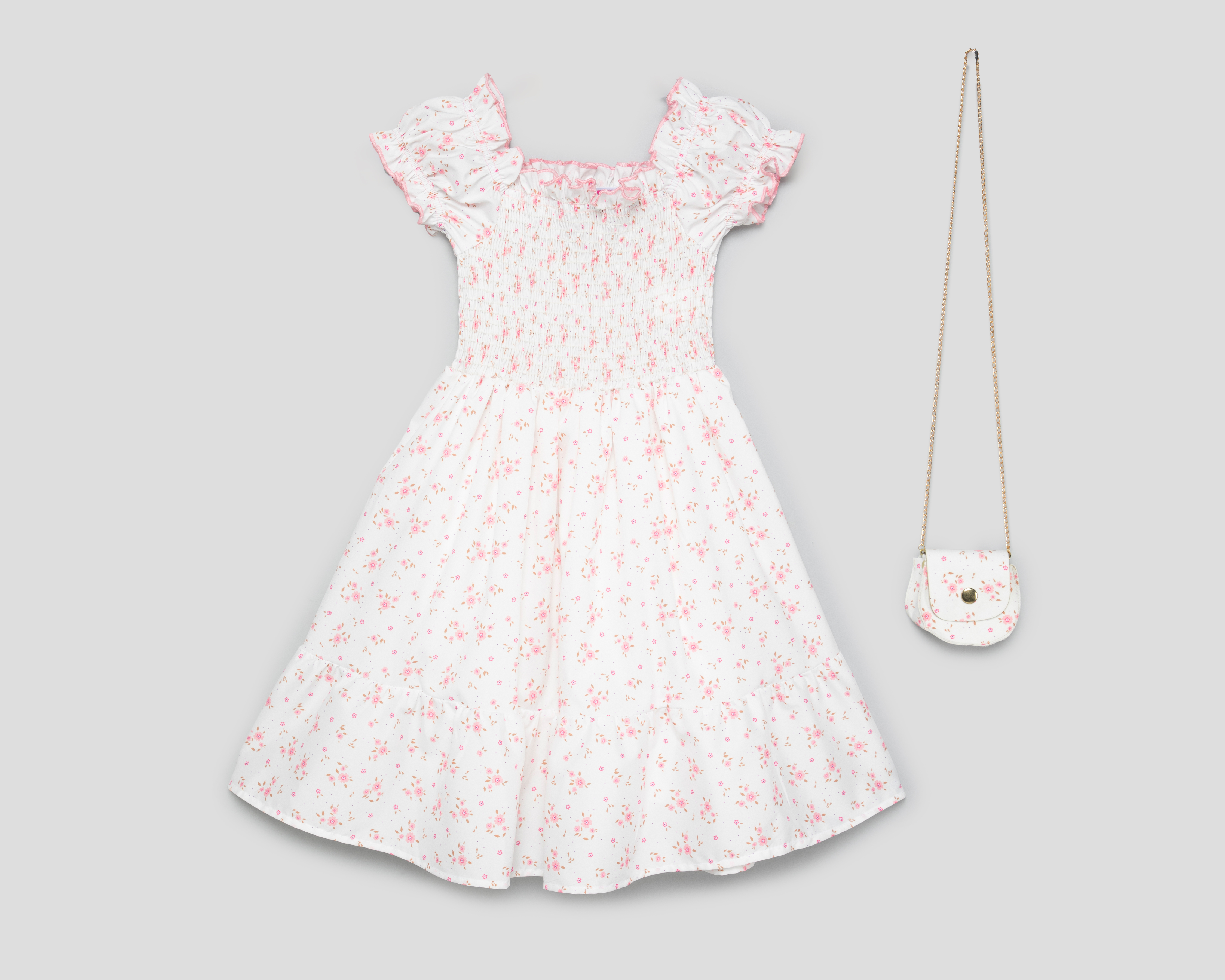 Vestido Blanco Girls Attitude para Niña con Bolsa