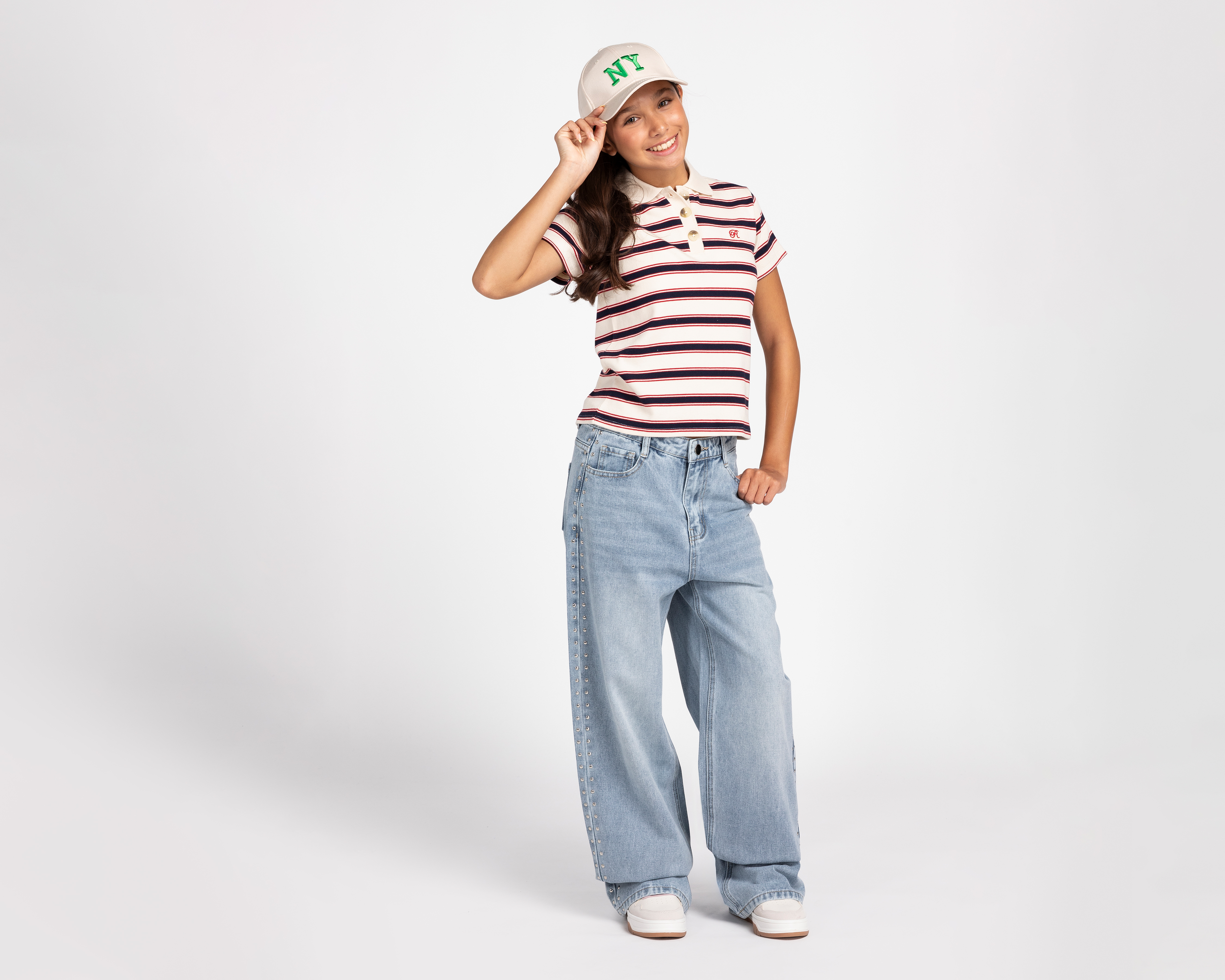 Foto 3 pulgar | Foto 2 | Playera Polo Refill Beige Juvenil