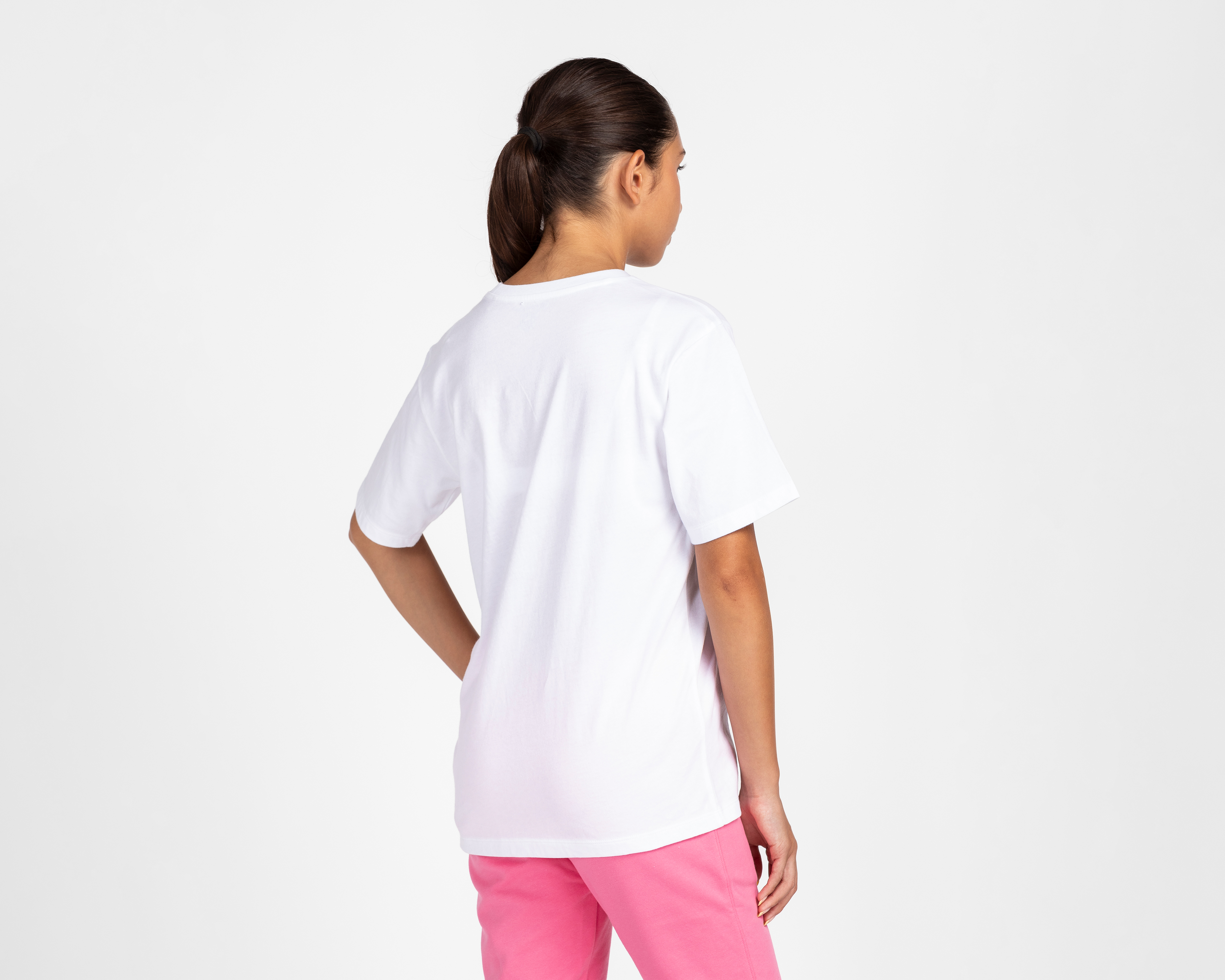 Foto 4 pulgar | Foto 3 | Playera de Cuello Redondo Blanca Champion para Niña