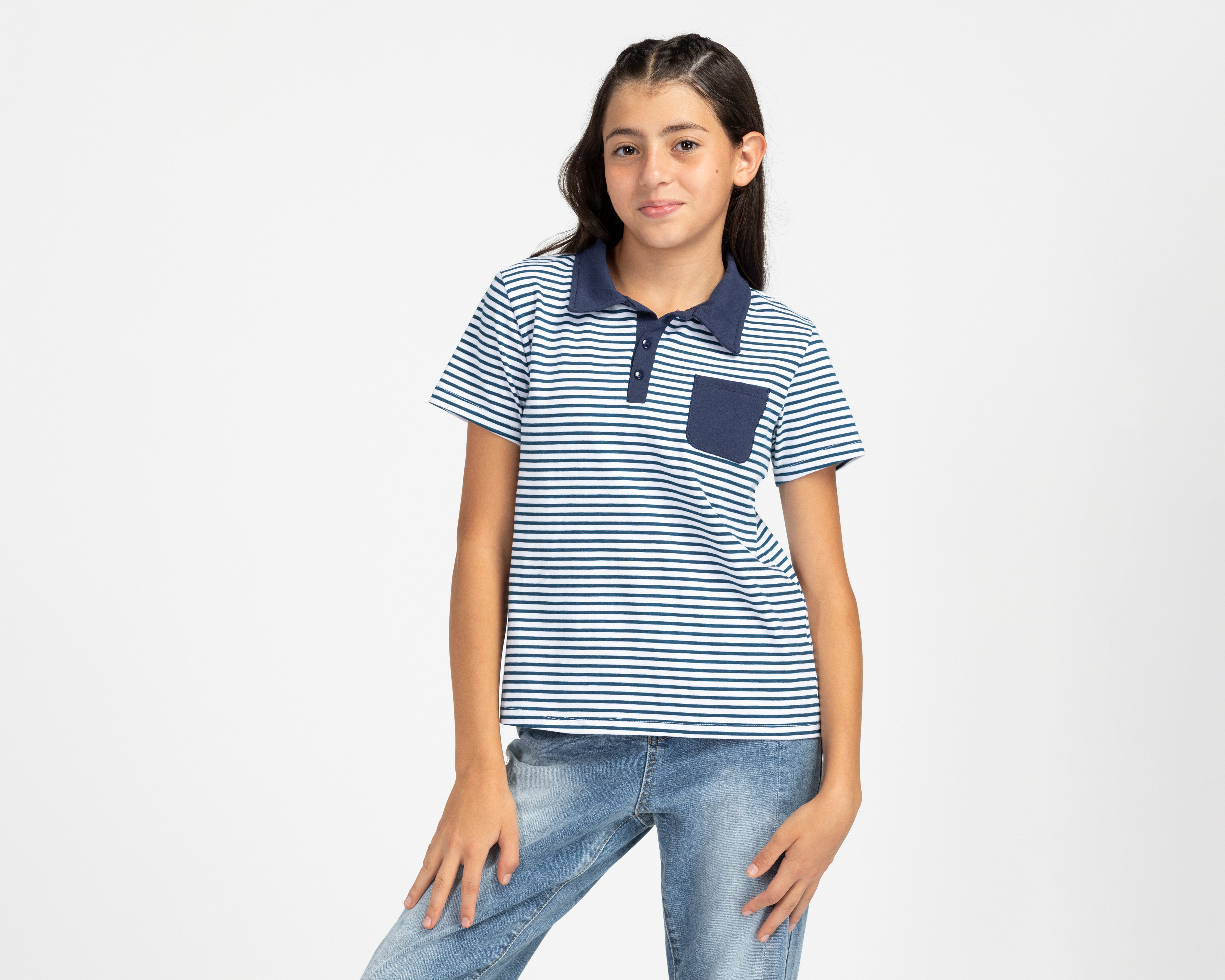 Playera Polo 18 Forever Azul Juvenil