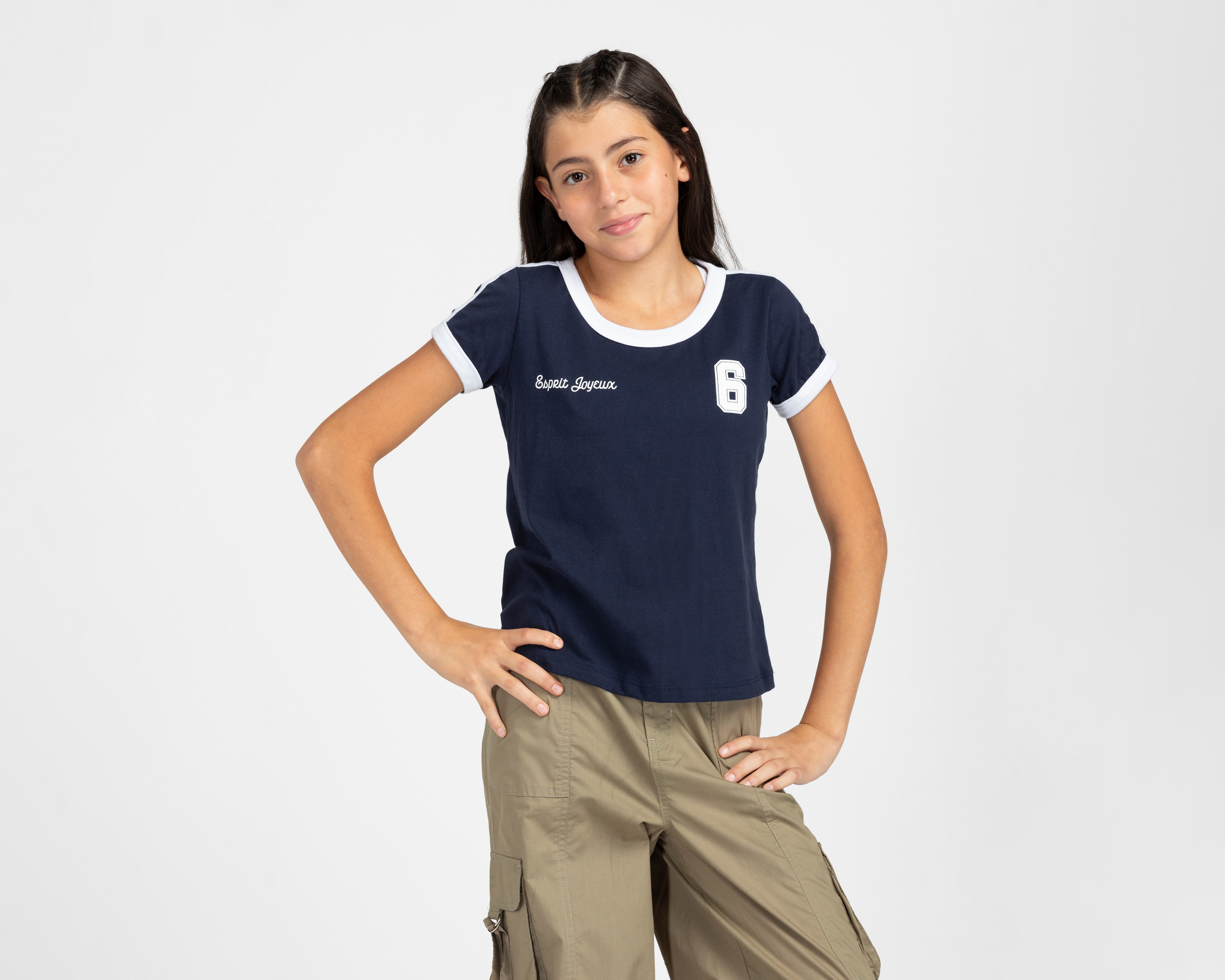 Playera Refill Manga Corta Estampada para Niña
