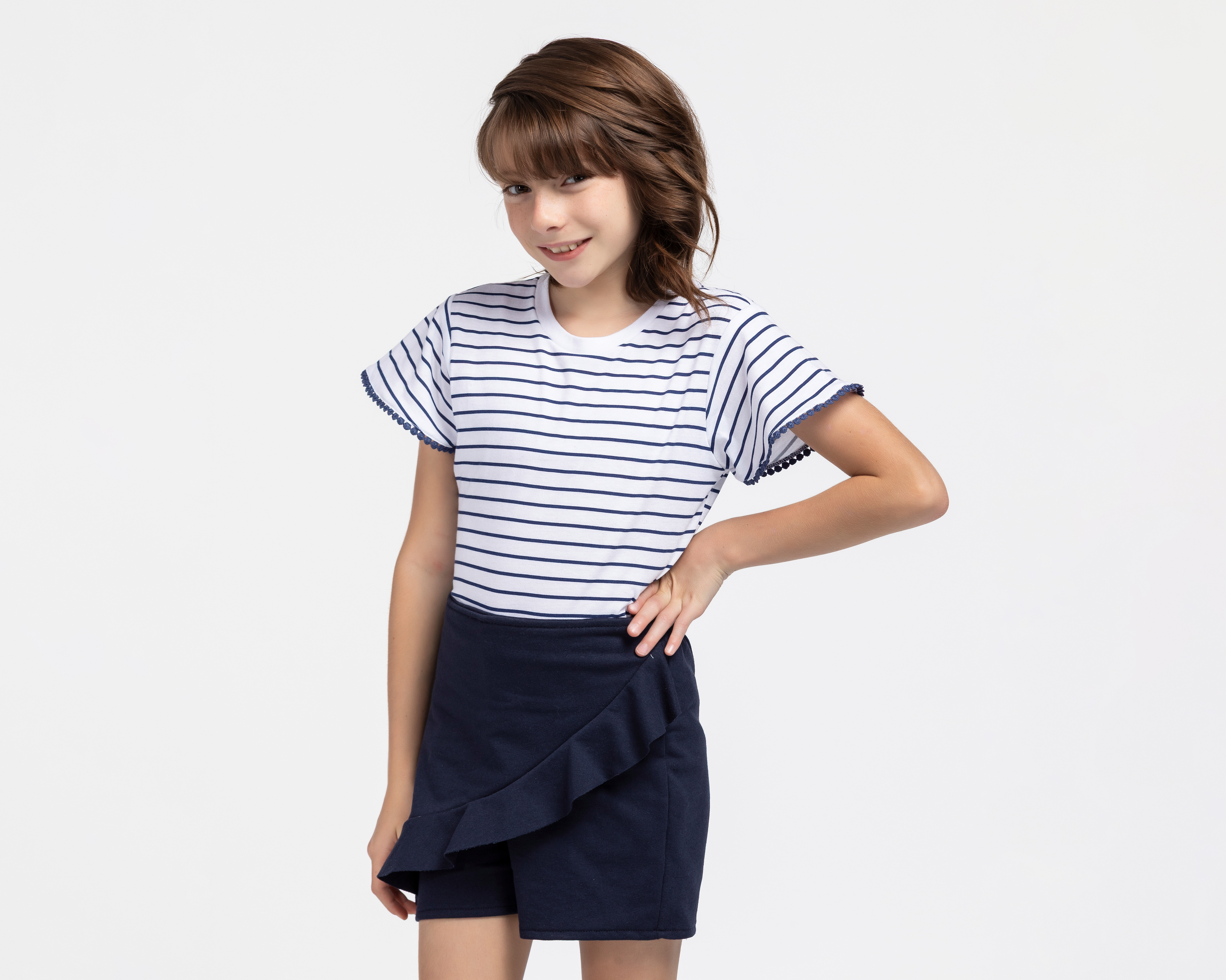 Foto 5 pulgar | Foto 4 | Playera y Short Falda Refill para Niña