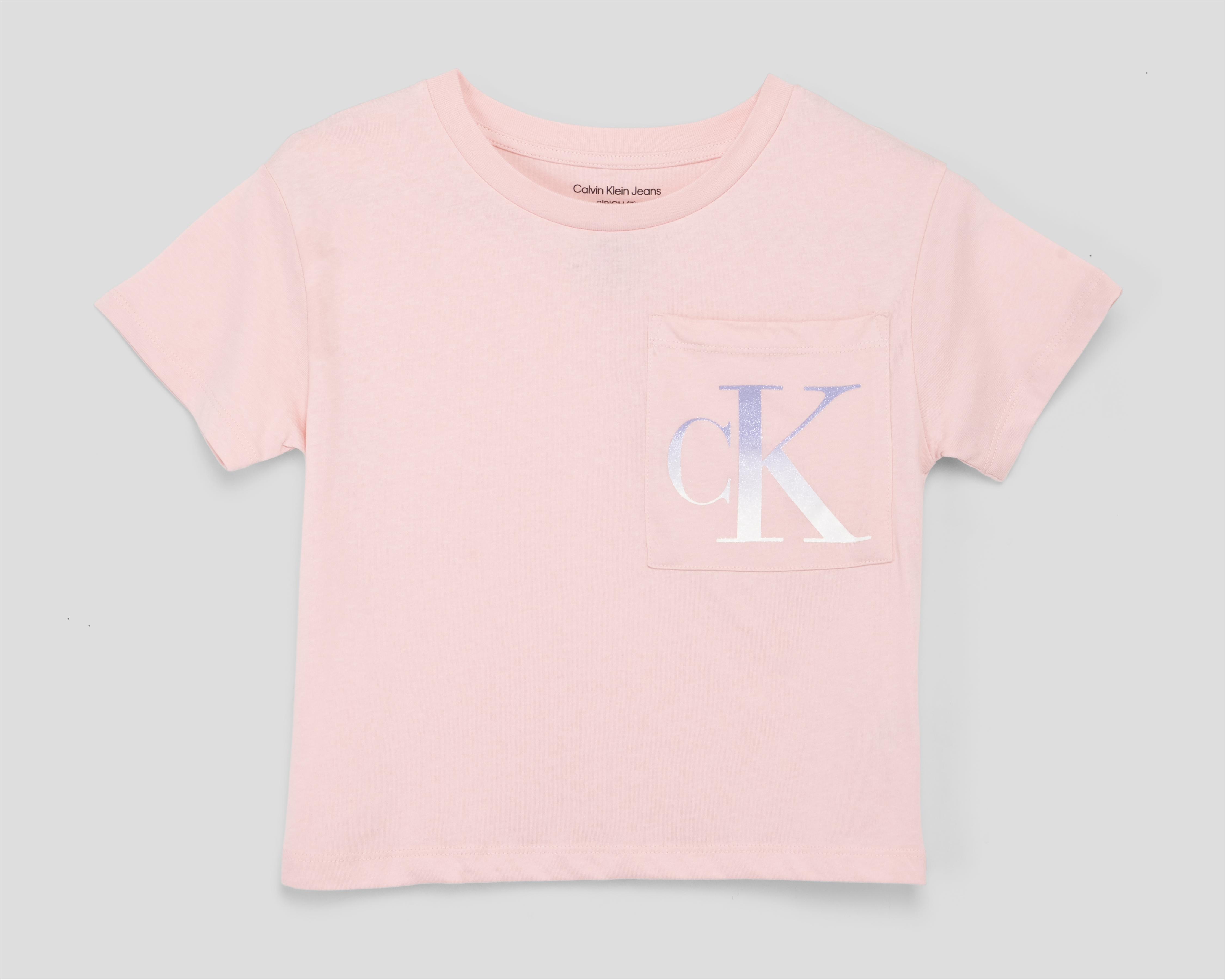 Foto 1 | Foto 1 | Playera de Cuello Redondo Rosa Calvin Klein para Niña