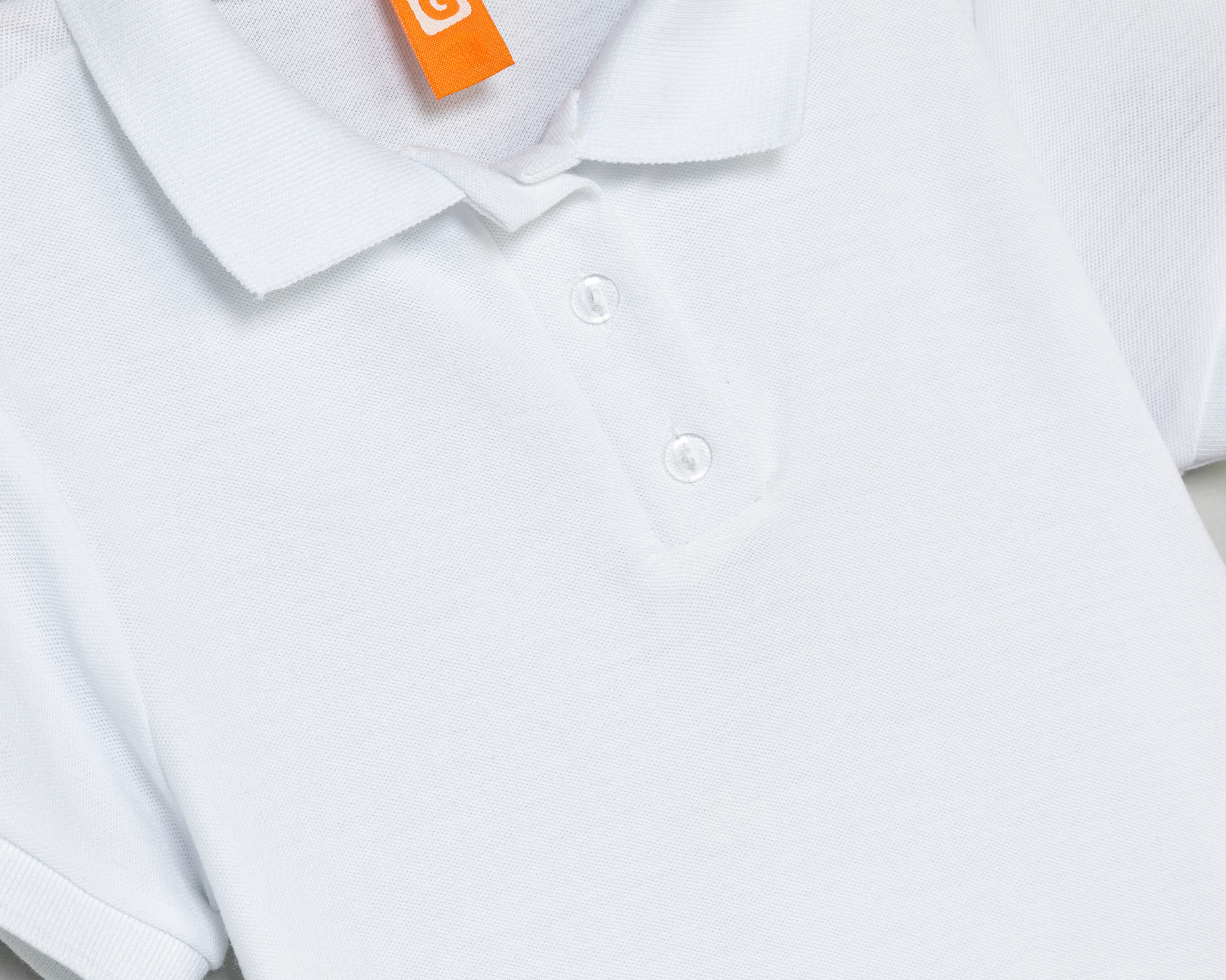 Foto 4 pulgar | Foto 3 | Playera Polo Grafito Blanca para Niña