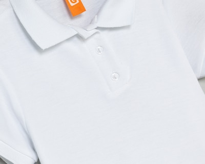 Foto 3 | Foto 3 | Playera Polo Grafito Blanca para Niña