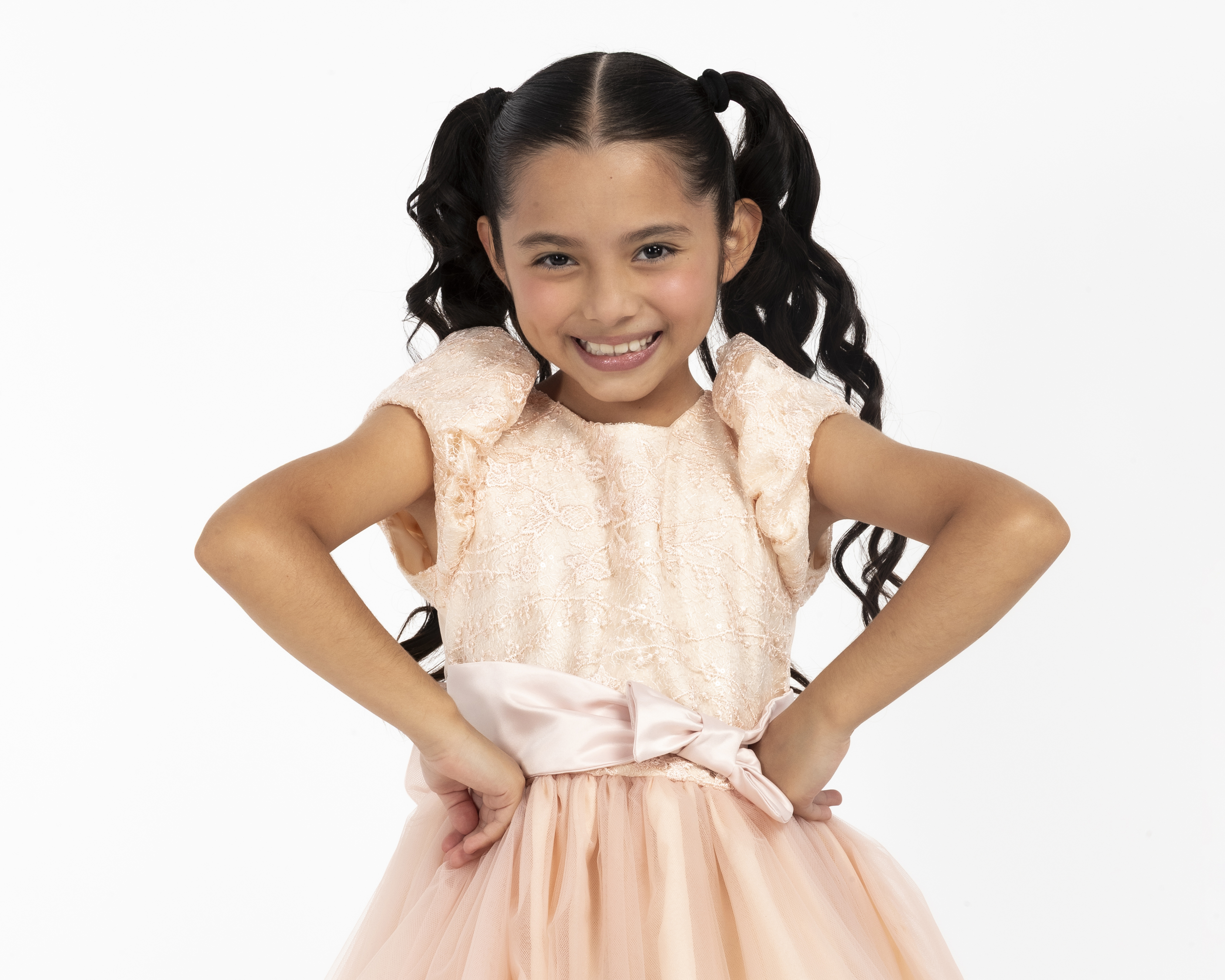 Foto 5 pulgar | Foto 4 | Vestido de Fiesta Girls Attitude con Moño para Niña