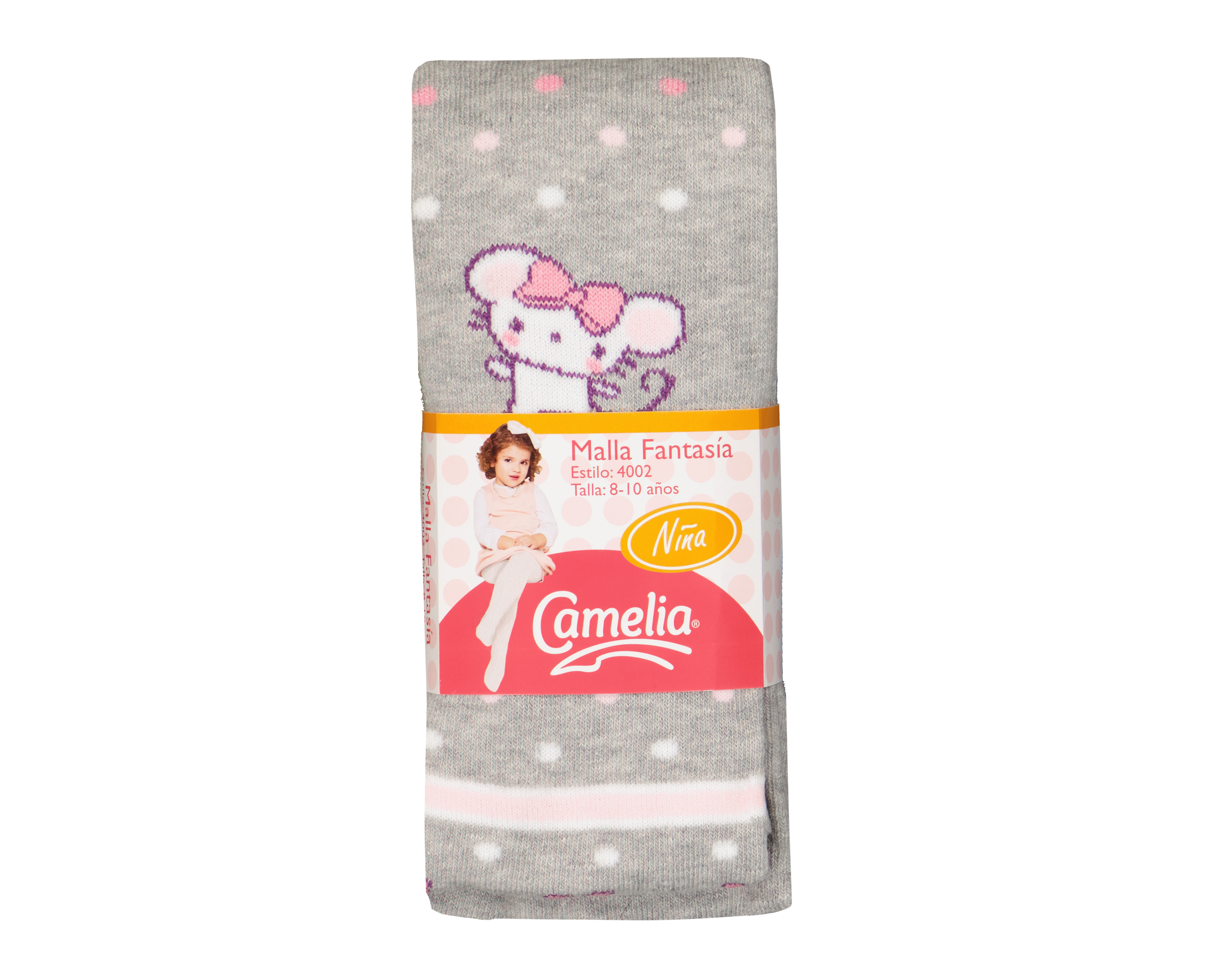 Foto 4 pulgar | Foto 3 | Mallas Grises para Niña con Estampado de Puntos