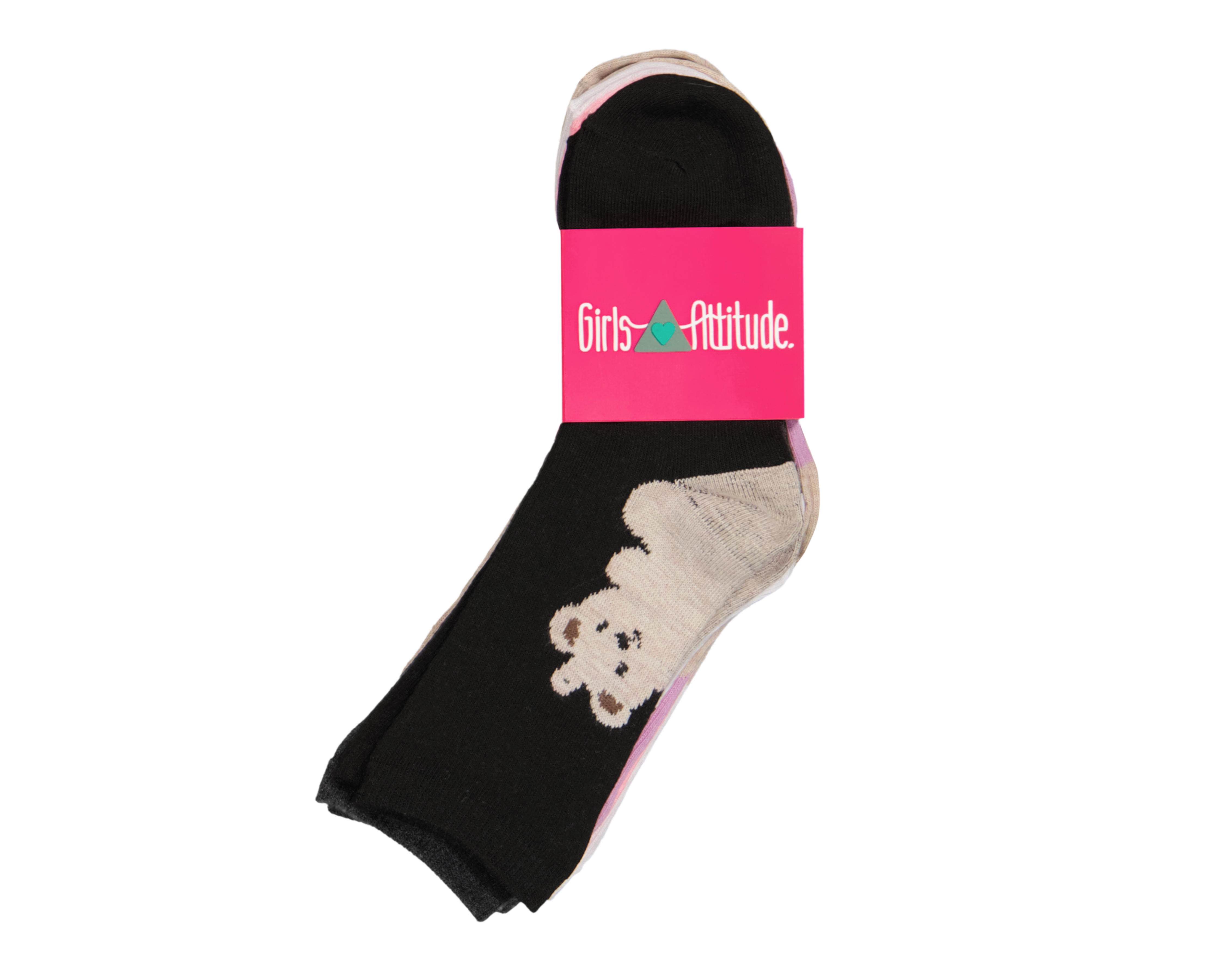 Foto 4 pulgar | Foto 3 | Calcetas Largas Girls Attitude para Niña 6 Pares