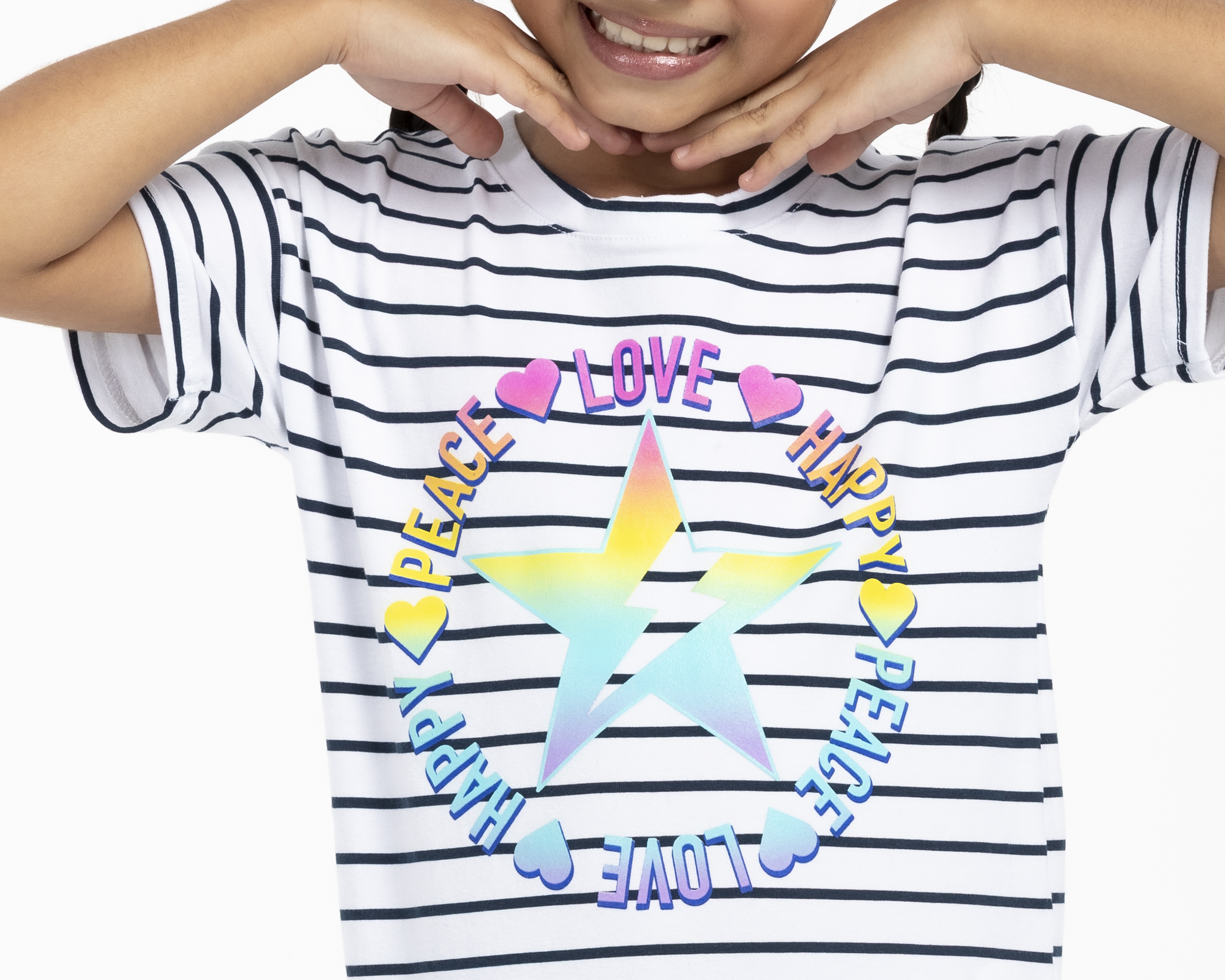 Foto 4 | Foto 4 | Playera Cuello Redondo Multicolor Girls Attitude para Niña