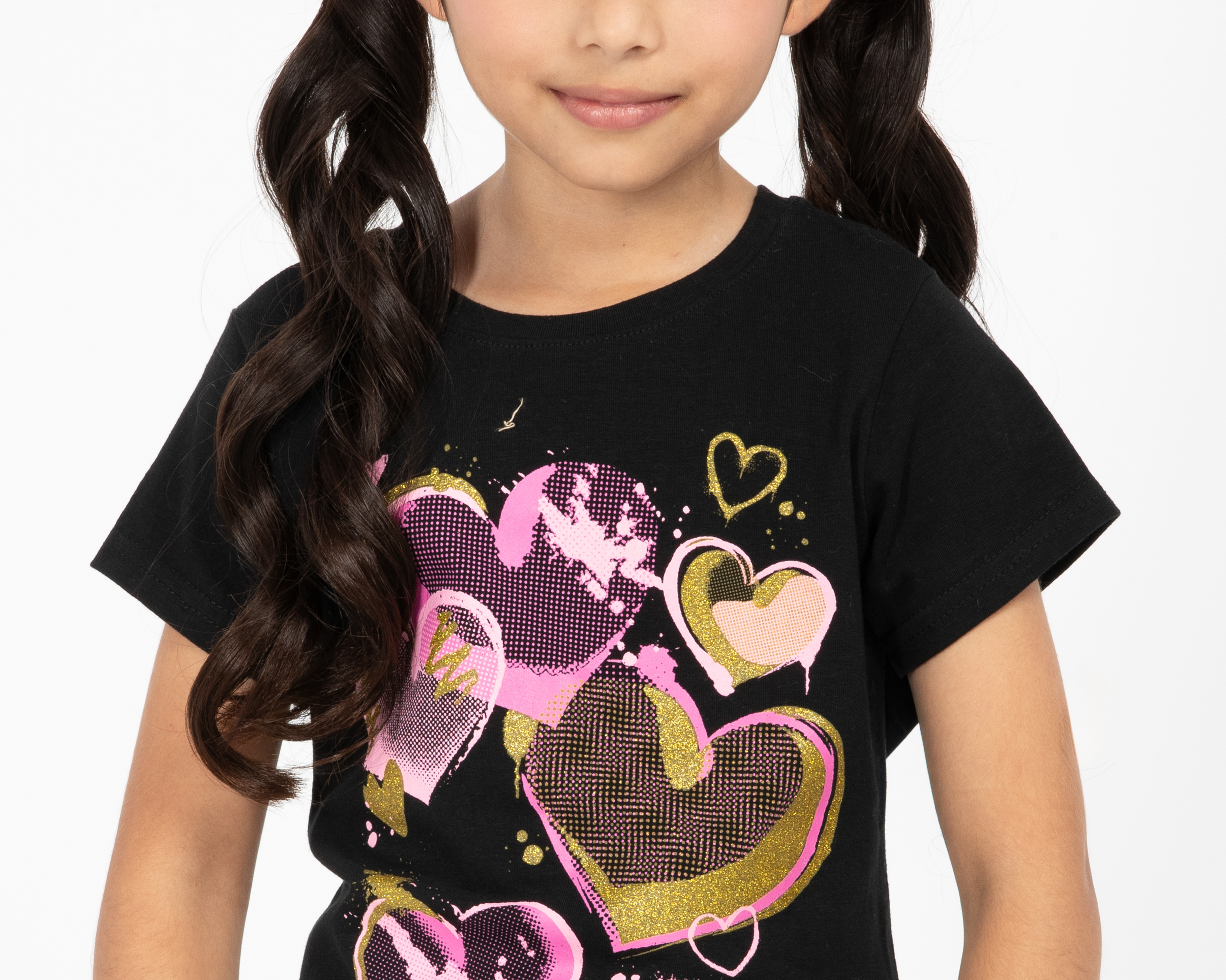 Foto 4 | Foto 4 | Playera Cuello Redondo Negra Girls Attitude para Niña