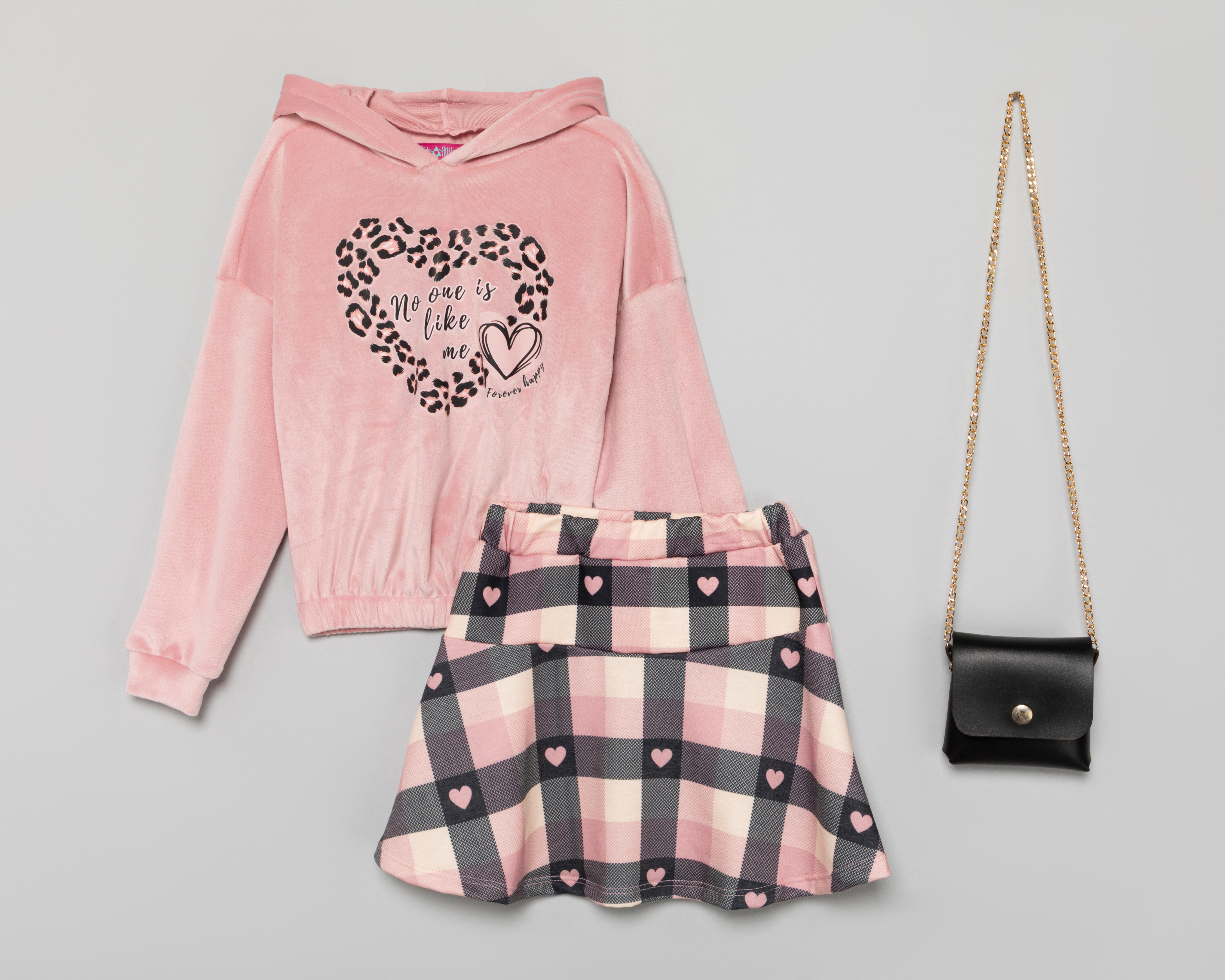 Falda y Sudadera con Bolsa Girls Attitude para Niña