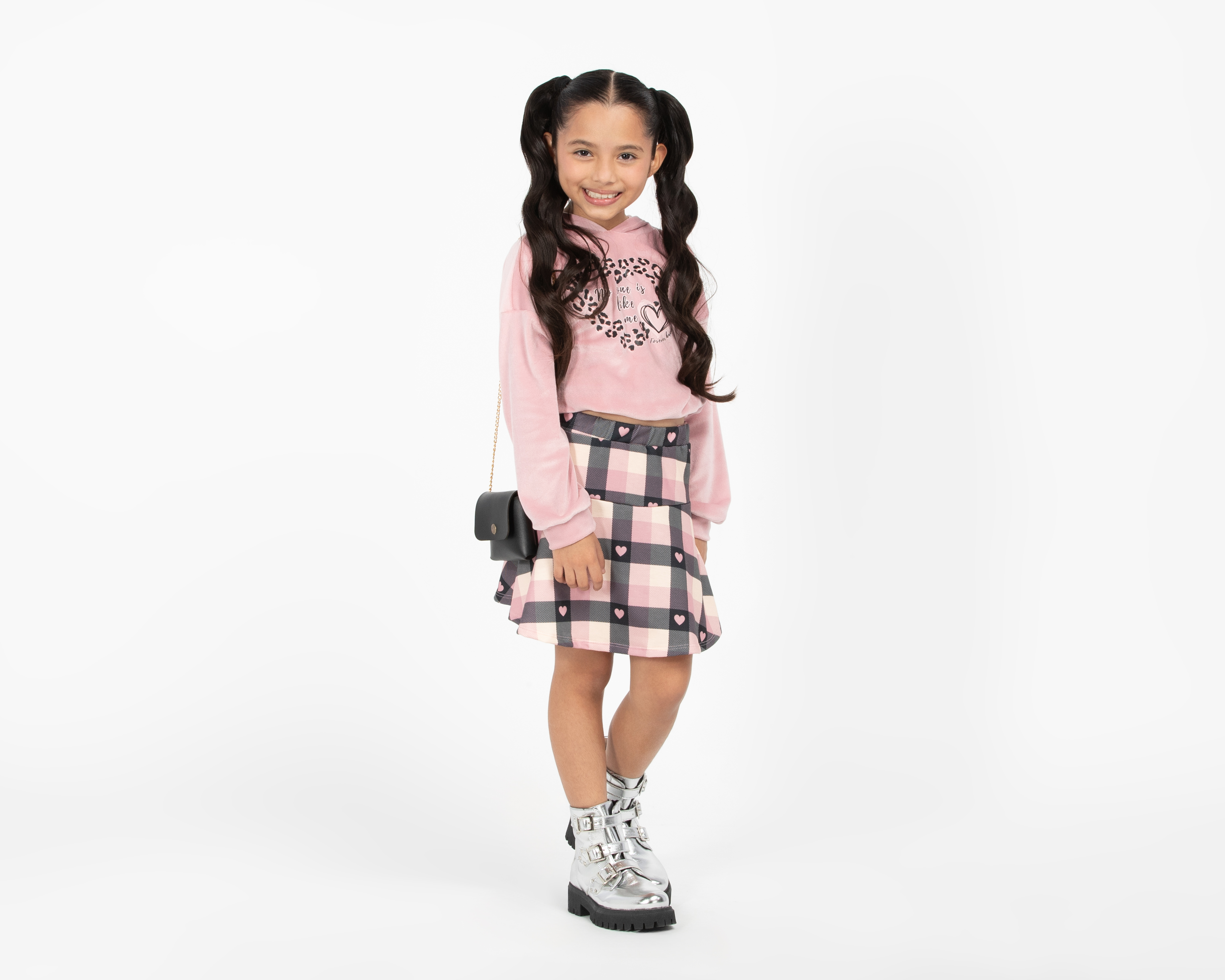 Foto 3 pulgar | Foto 2 | Falda y Sudadera con Bolsa Girls Attitude para Niña