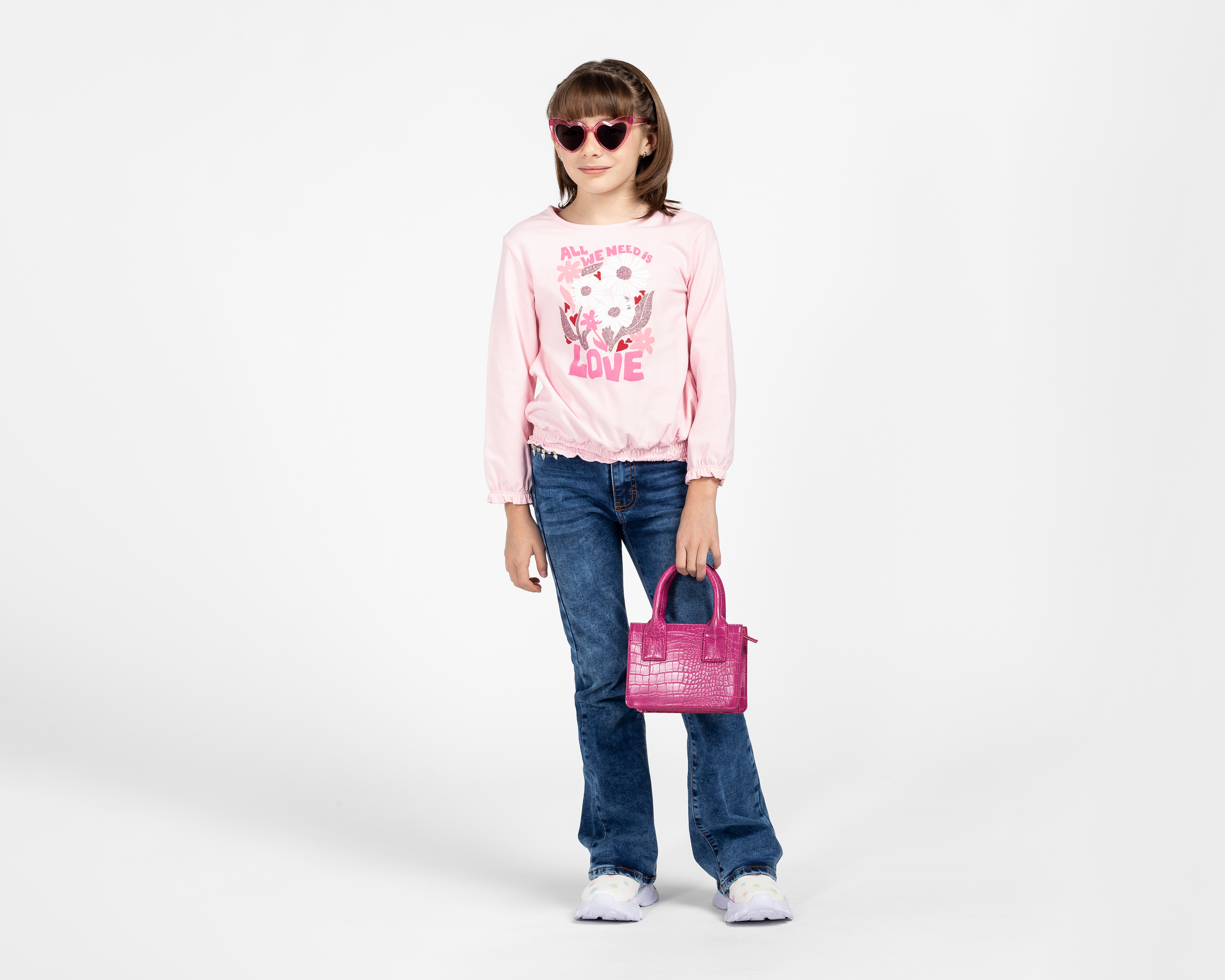 Foto 2 | Foto 2 | Playera de Manga Larga Rosa Girls Attitude para Niña