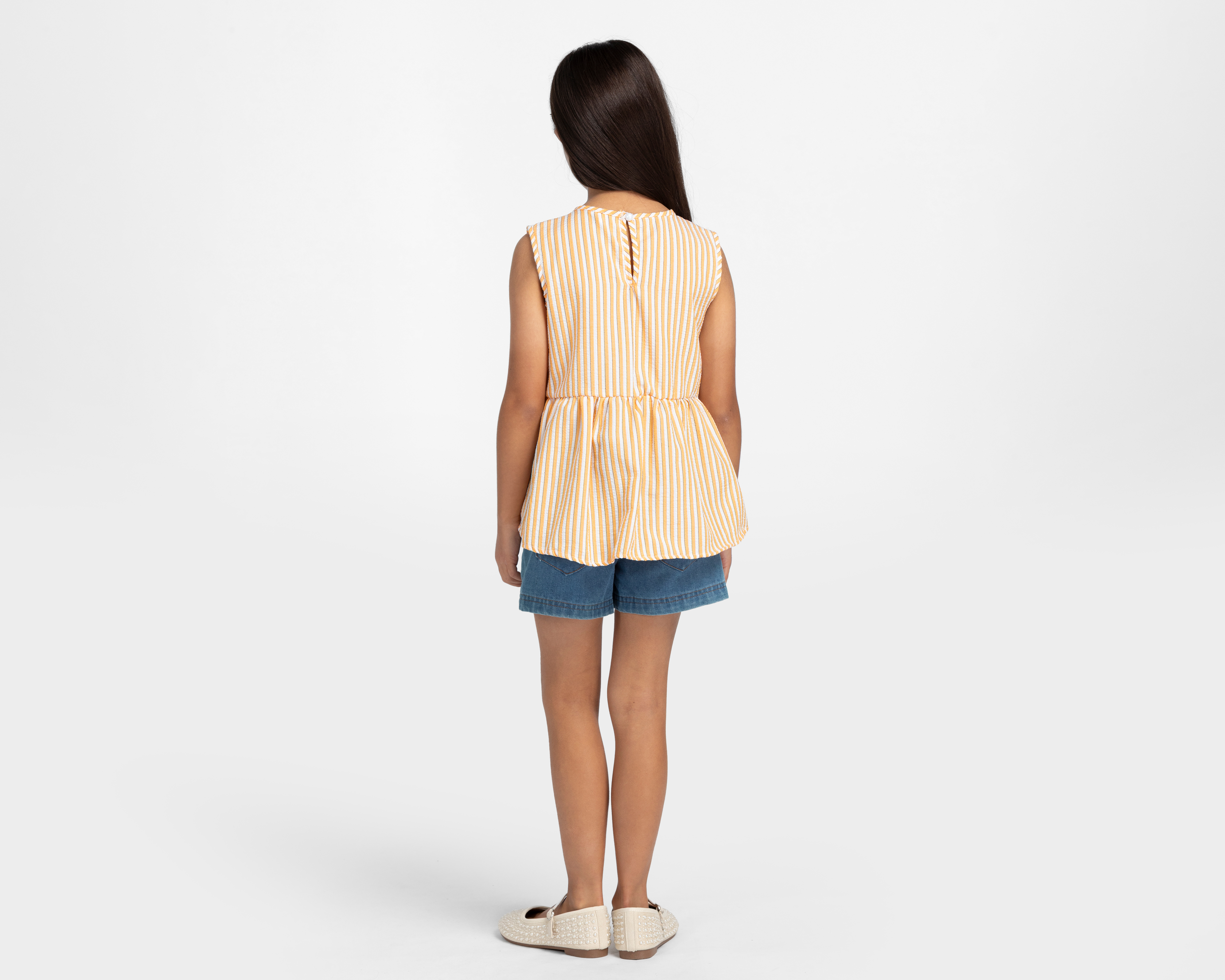 Foto 3 pulgar | Foto 2 | Blusa y Short con Cinturón Telitas para Niña