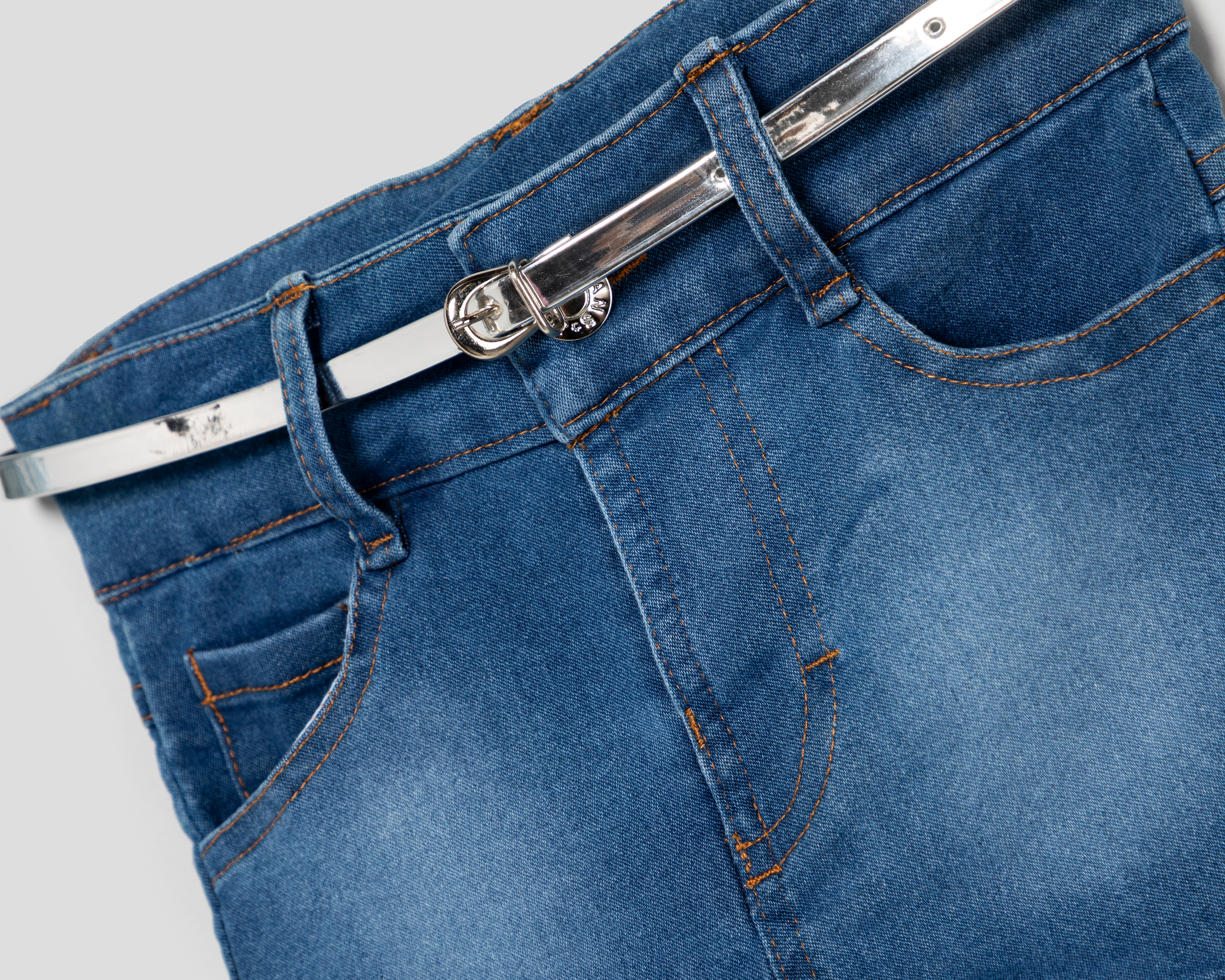 Foto 5 pulgar | Foto 4 | Blusa y Short con Cinturón Telitas para Niña