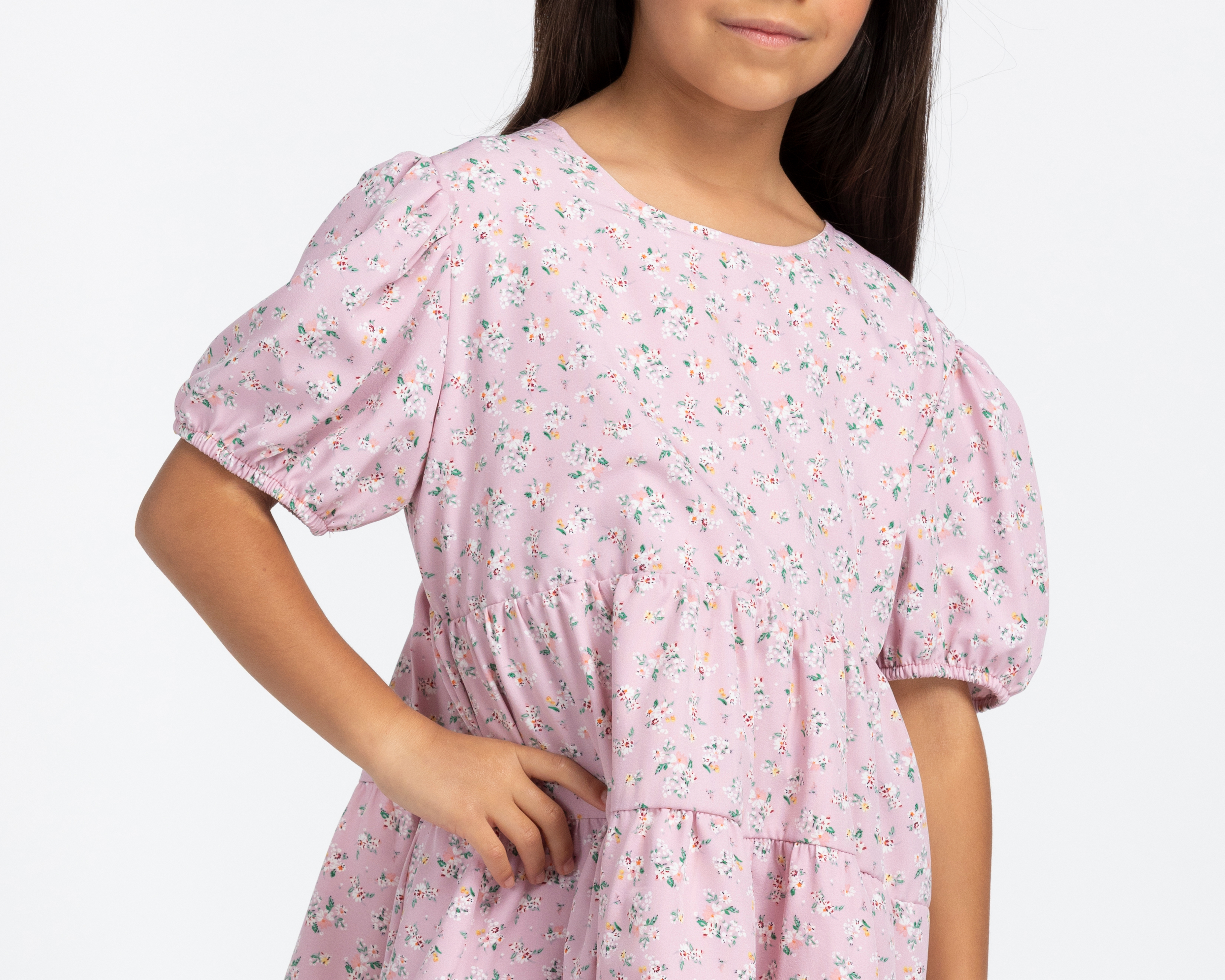 Foto 5 pulgar | Foto 4 | Vestido Rosa Telitas para Niña